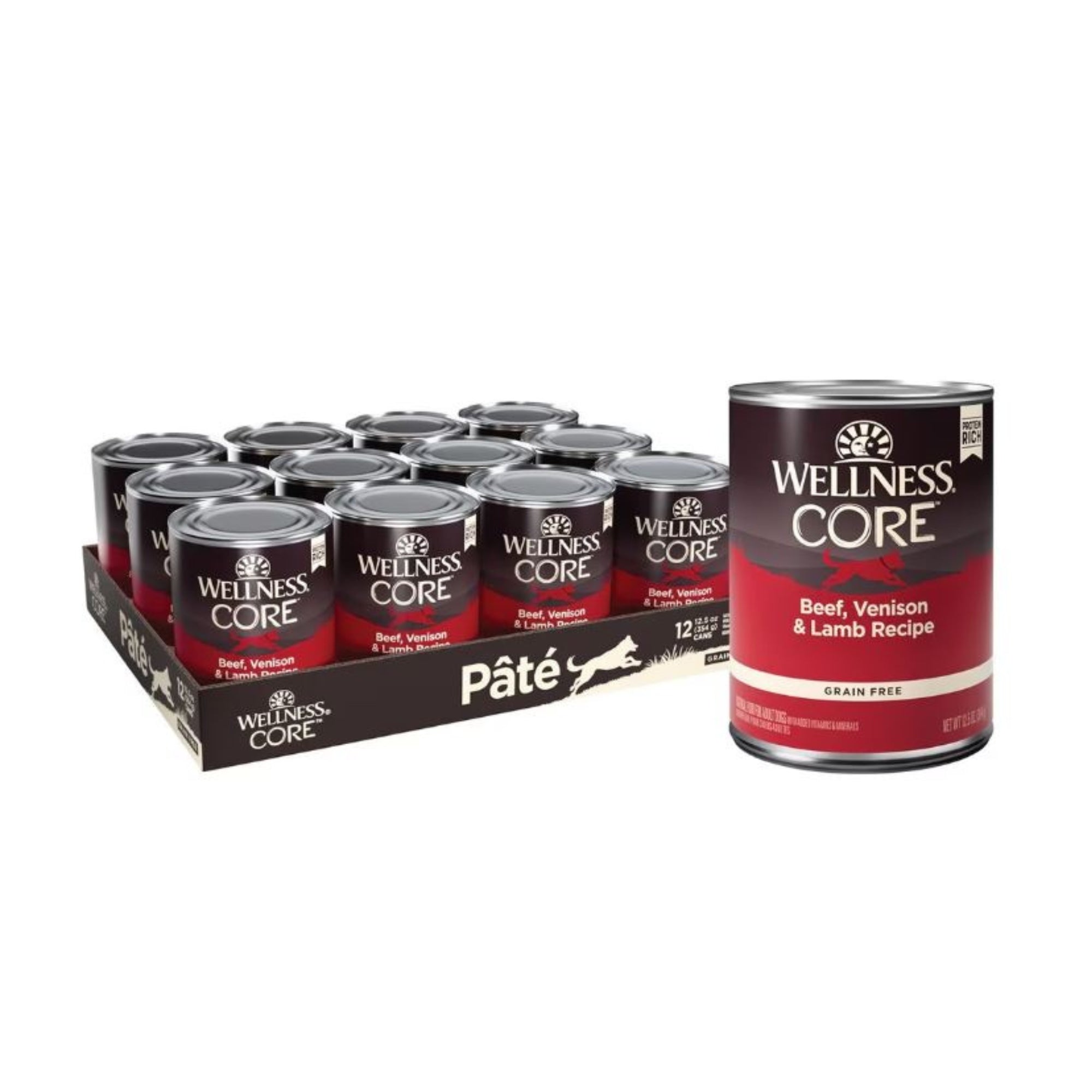 Wellness Dog Core Beef Venison Lamb Recipe 12.5oz. (Case of 12)