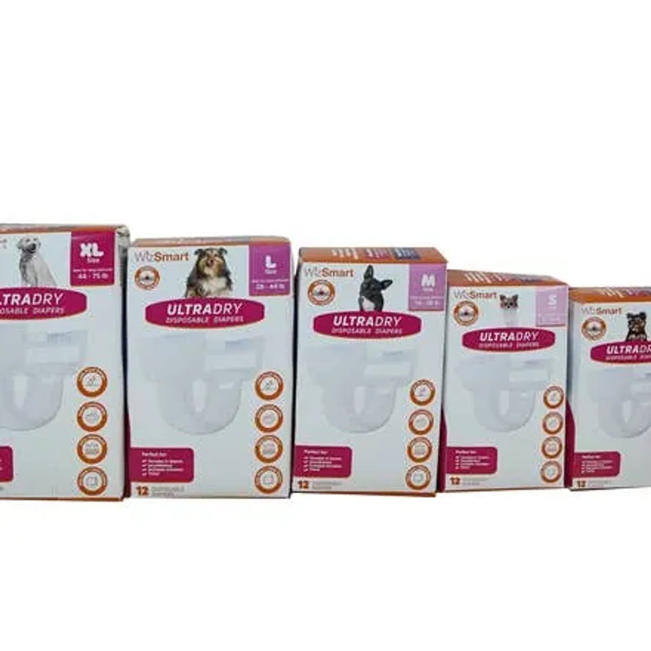 WizSmart UltraDry Dog Diapers – Disposable & Leak-Proof
