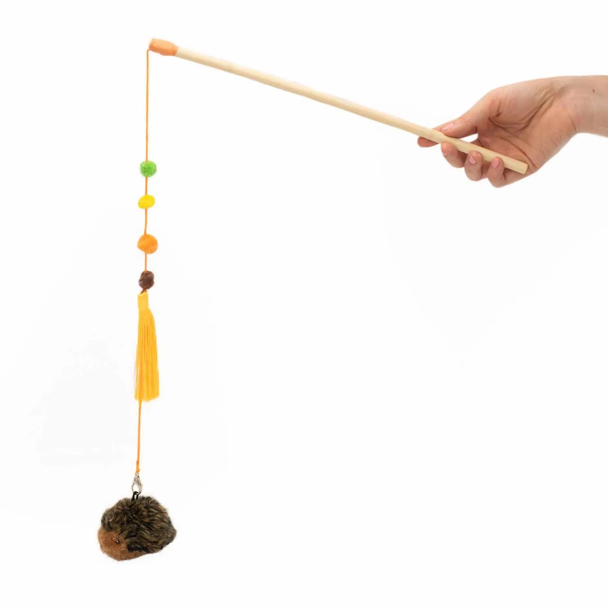 ZippyClaws ZippyStick Hedgehog Cat Wand Toy