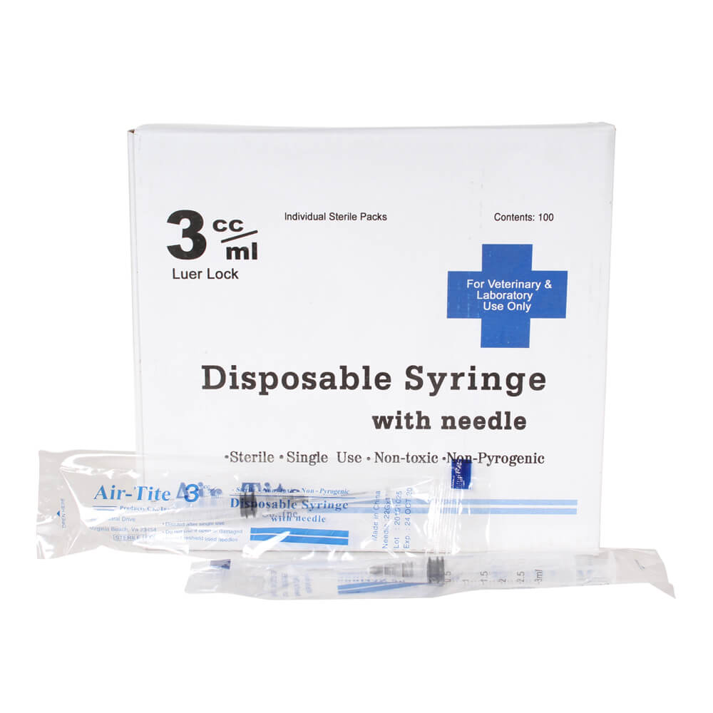 Air-Tite Syringes with Needles3 cc LL x 25g x 5/8"