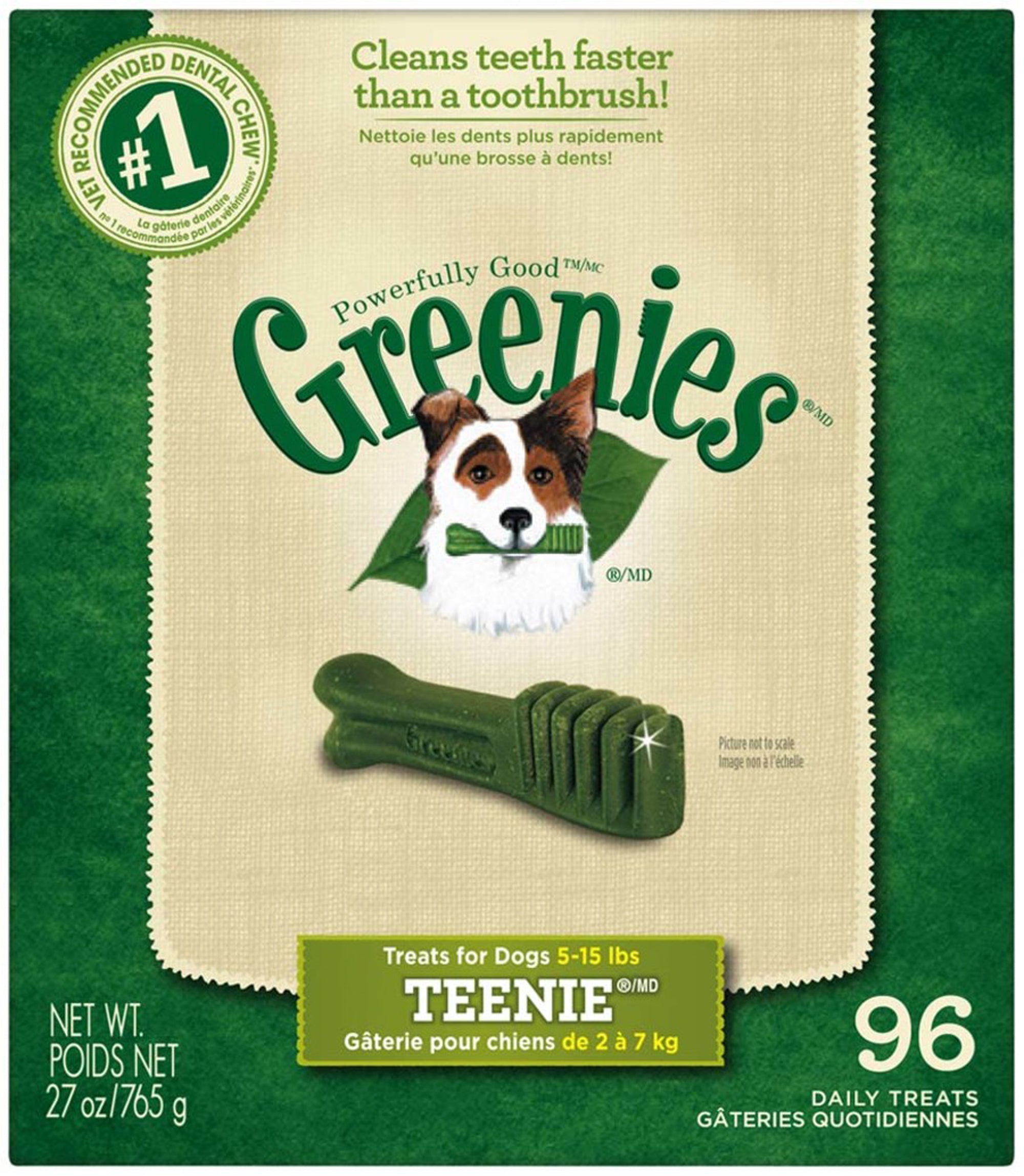 Greenies Dog Dental Treats Teenie, Original, 1ea/27 oz, 96 ct