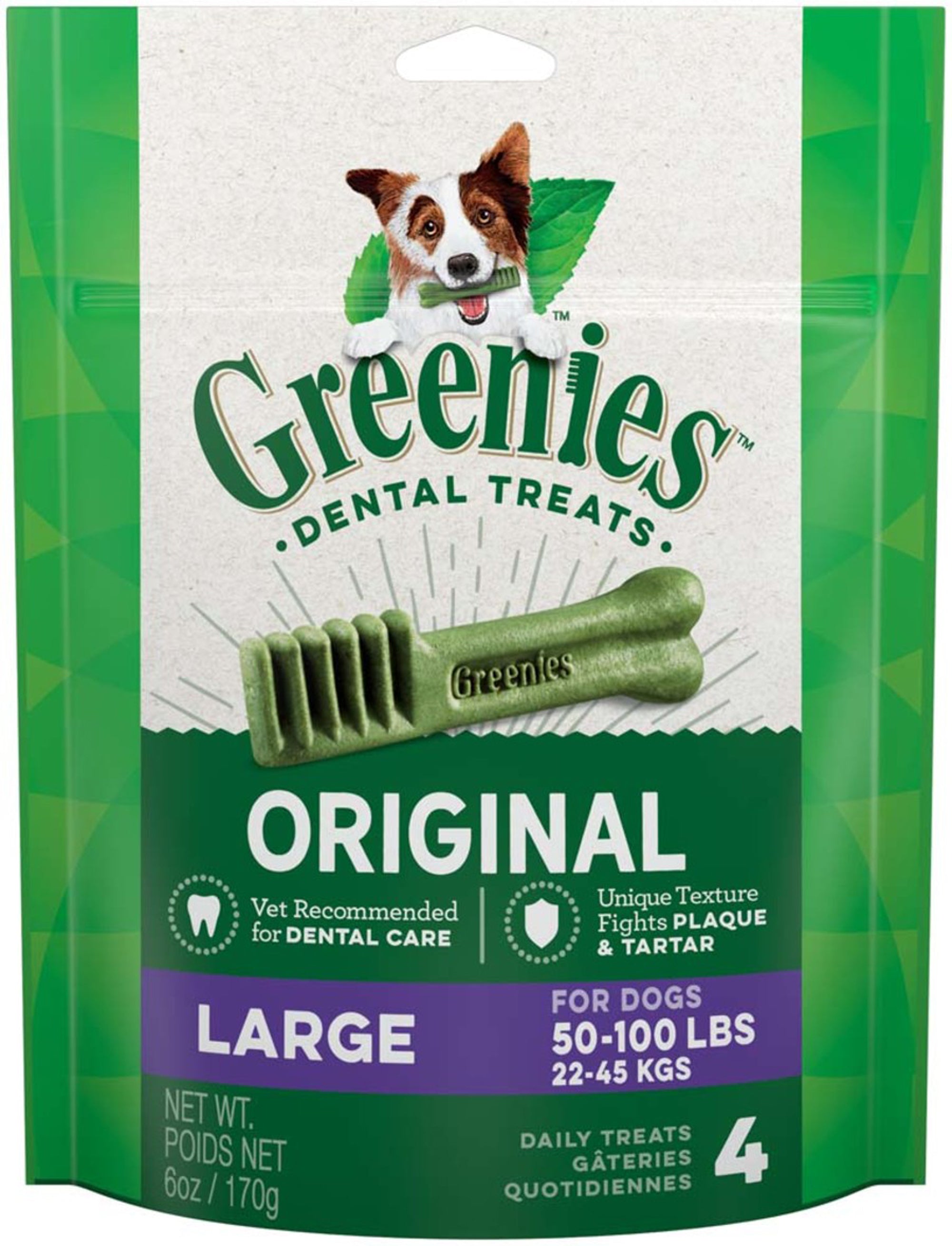 Greenies Dog Dental Treats Large, Original, 1ea/6 oz, 4 ct