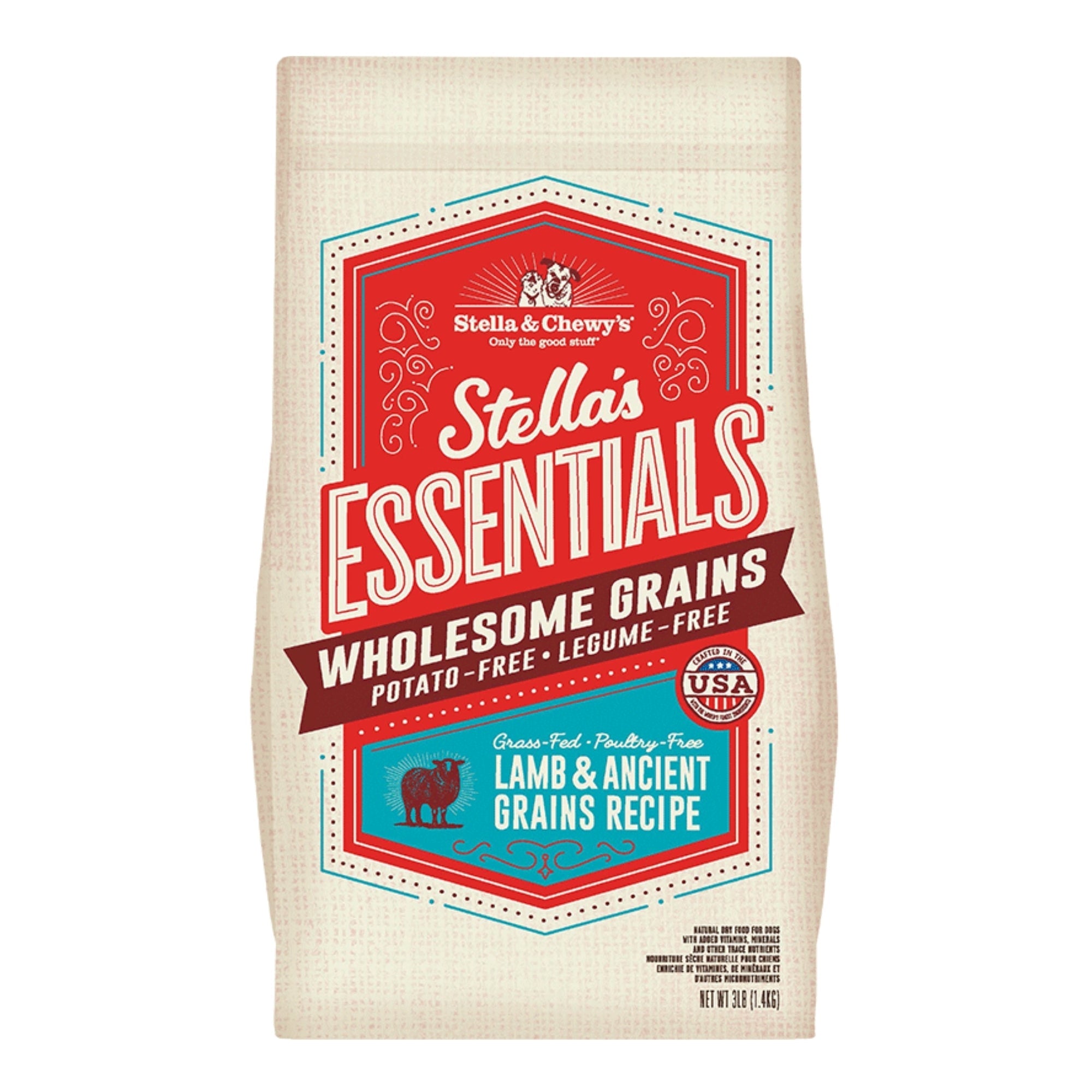 Stella & Chewy's Dog Essentials Lamb & Ancient Grains 25Lb