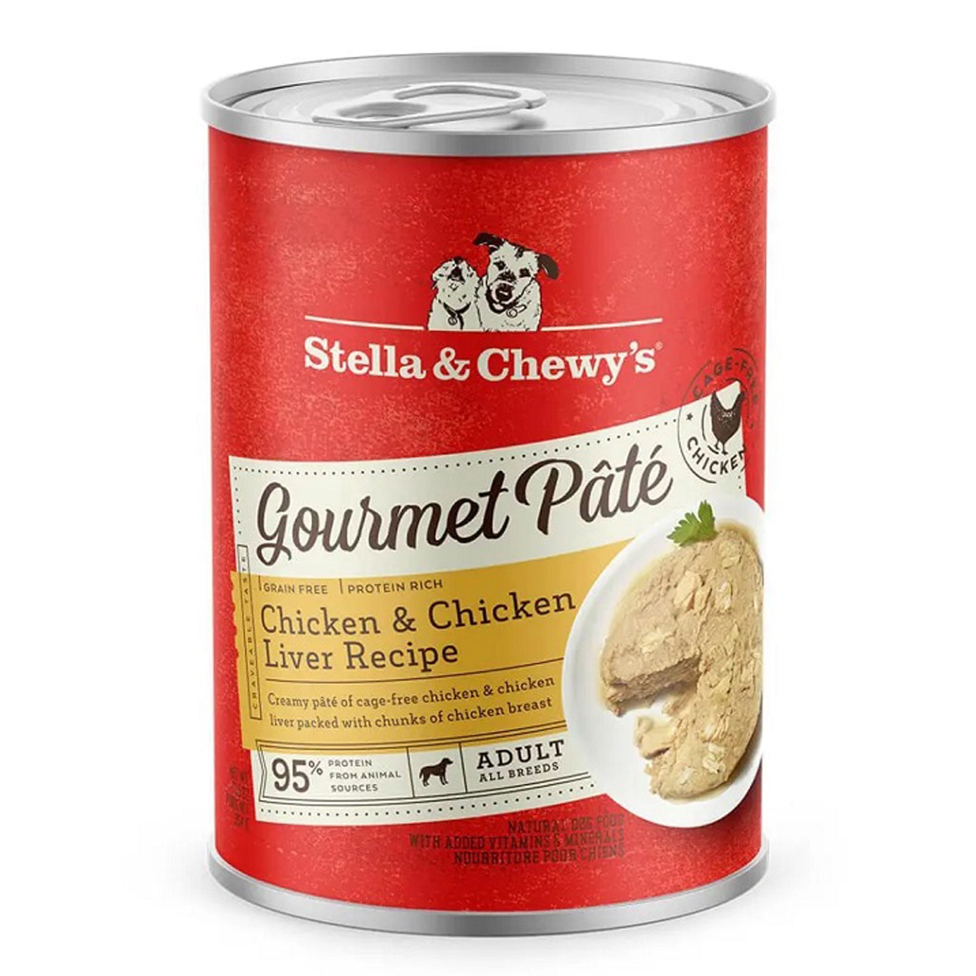 Stella and Chewys Dog Gourmet Pate Chicken & Chicken Liver 12.5oz. (Case of 12)