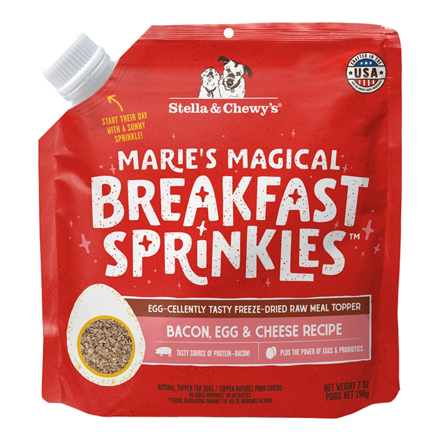 Stella & Chewy’s Dog Freeze-Dried Magical Breakfast Sprinkles Bacon, Egg & Cheese 7OZ