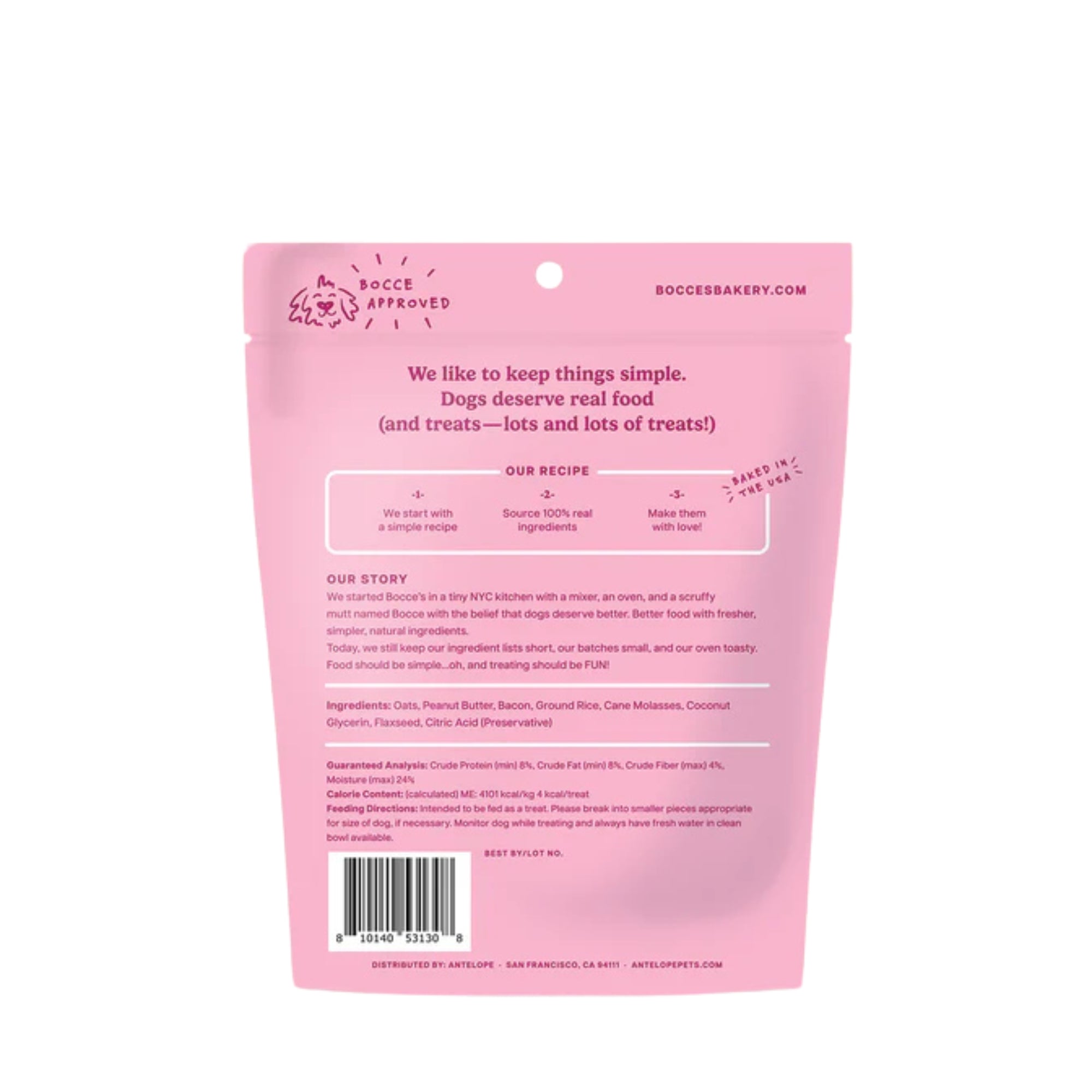 Bocce's Bakery Dog Training Bites Pup Me Up 6oz.