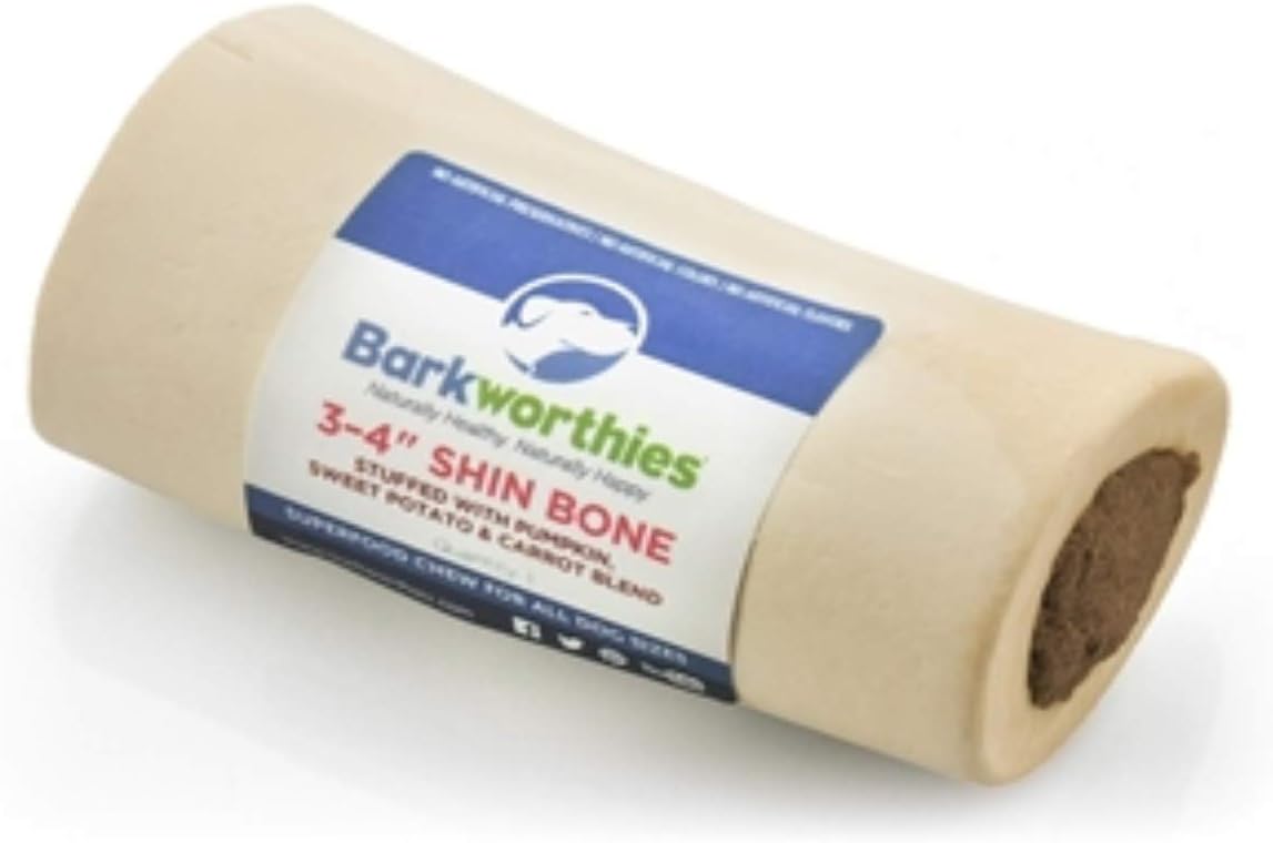 Barkworthies Stuffed Shin Bone Pumpkin, Sweet Potato Carrot, 15ea/3-4 in, 15 ct