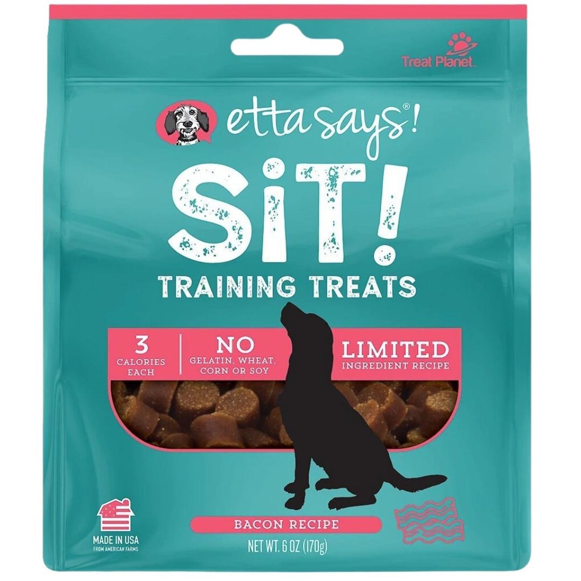 Etta Says! Dog Sit Train Bacon 16oz.