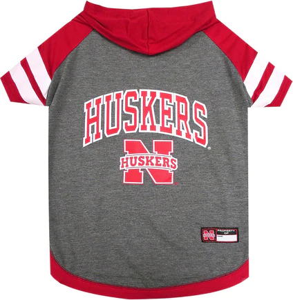 Nebraska Huskers Pet Hoodie Tee Shirt
