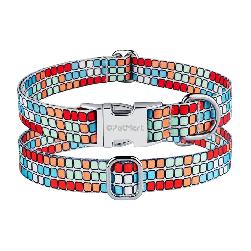 Retro Checkered Dog Collar, XS