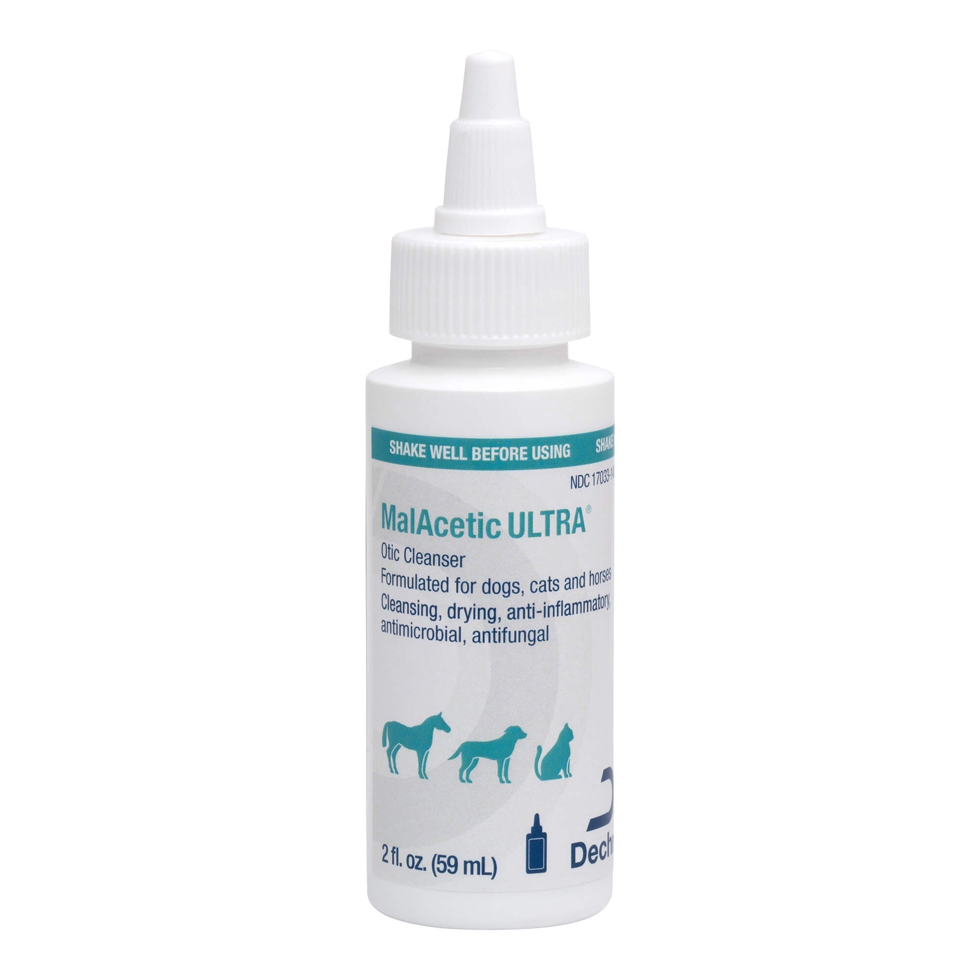 MalAcetic ULTRA Otic Cleanser for Dogs, Cats, and Horses, 2 oz