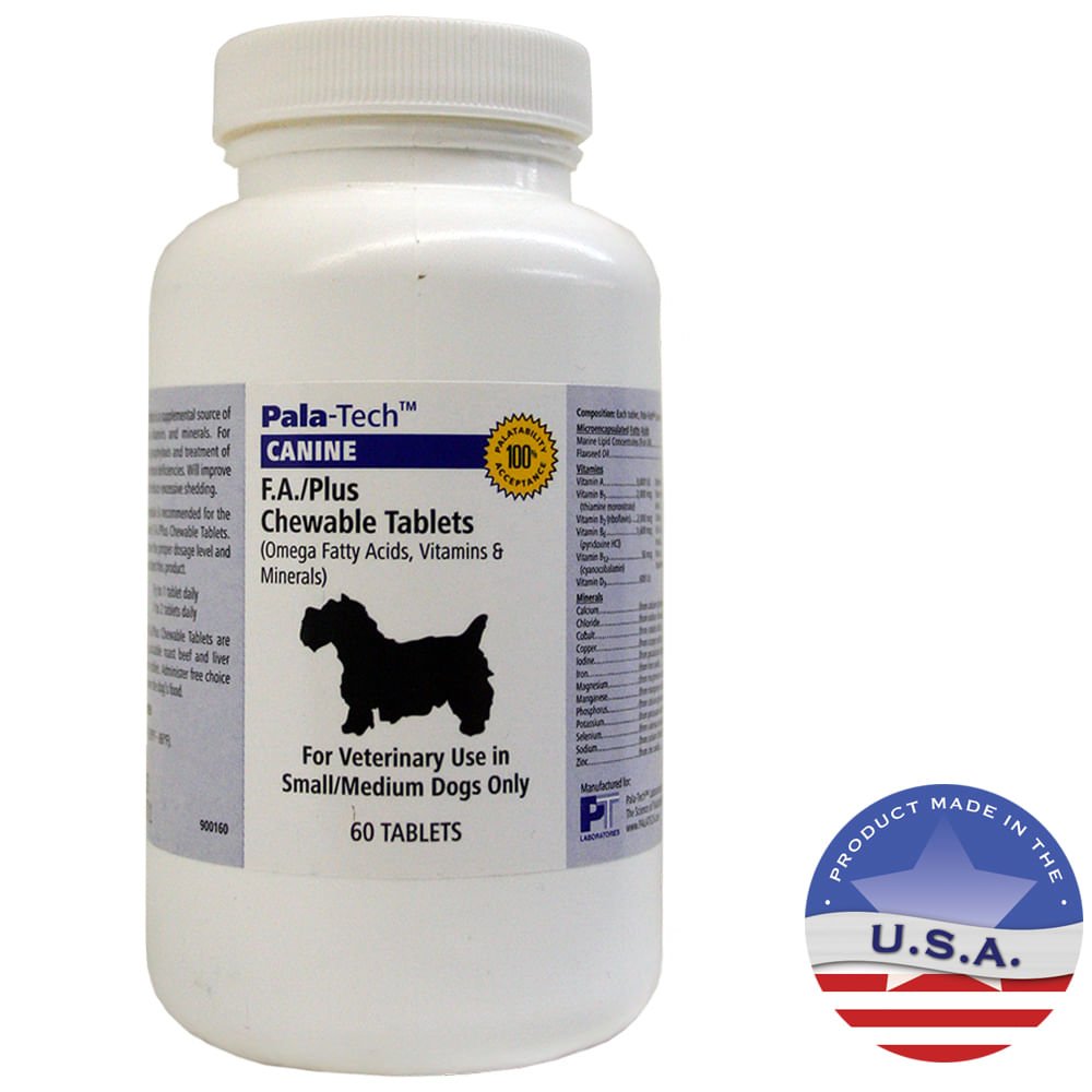 Pala-Tech Canine F.A./Plus for Small & Medium Dogs, 60 Ct