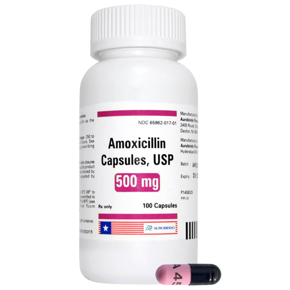 Amoxicillin Rx Capsules 500 mg x 100 ct