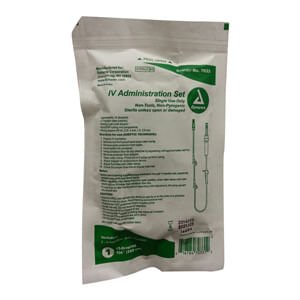Rx Dripvet IV set 15 drop (100 inch length) Not Vented- No Needle-1 Port