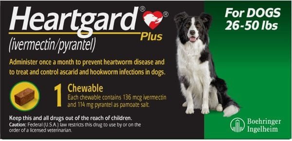 Rx Heartgard plus 26-50lbs x 1 tablet