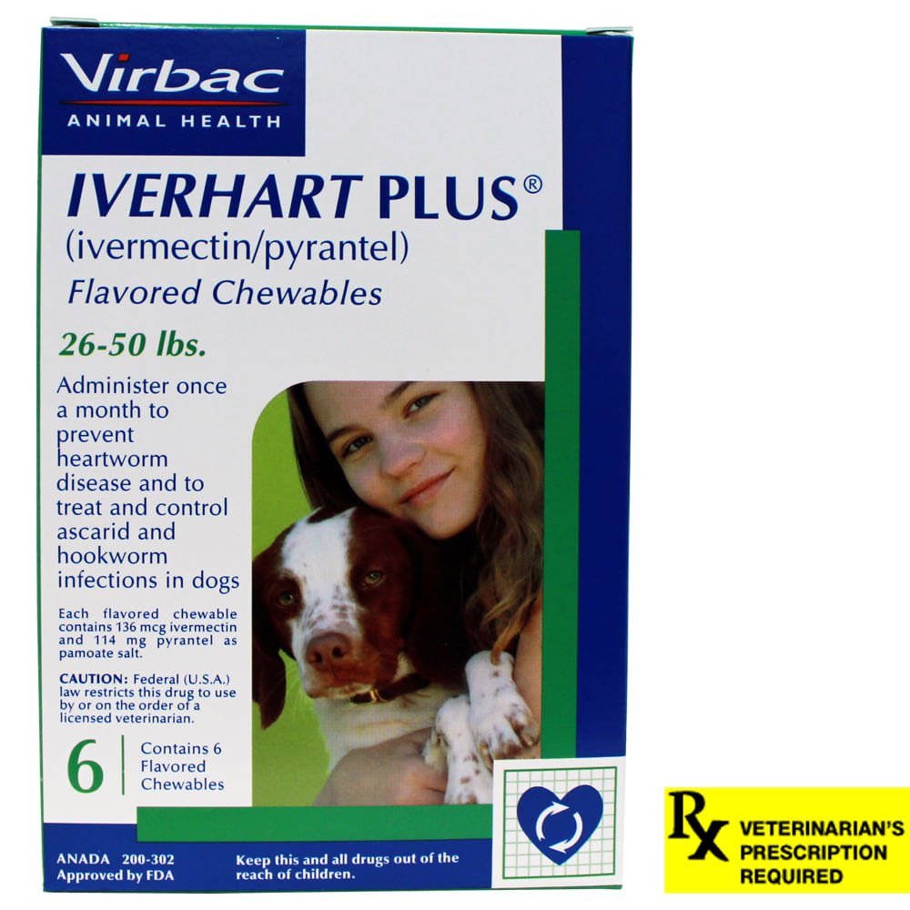 Iverhart Plus Rx 26-50 lbs 6 Month
