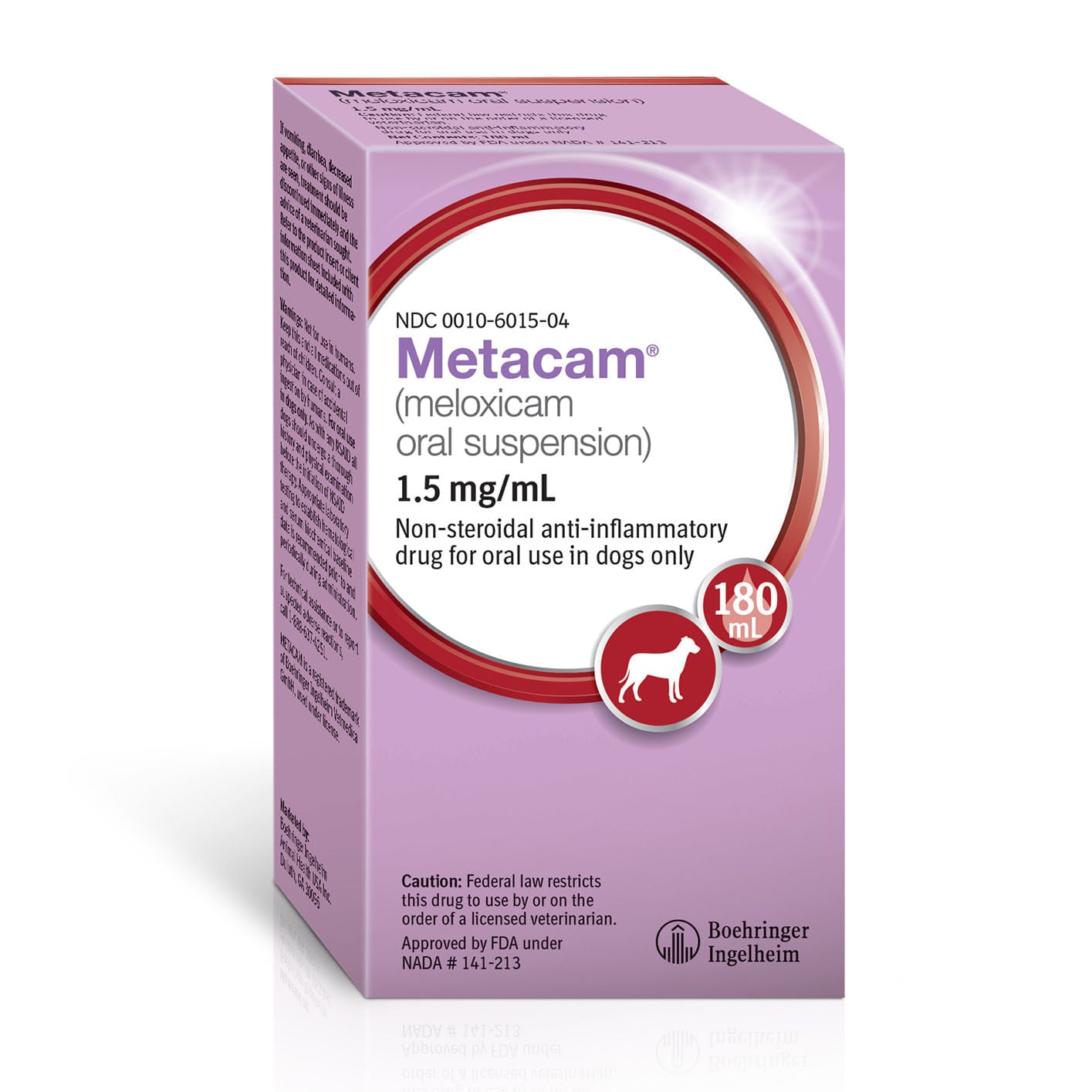 Rx Metacam oral suspension 1.5 mg/ml x 180 ml bottle