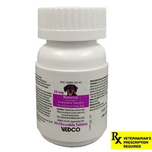 Rx Novox 25mg x 30 chewable tablets