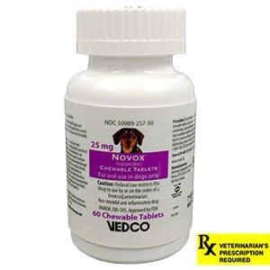 Rx Novox 25mg x 60 chewable tablets