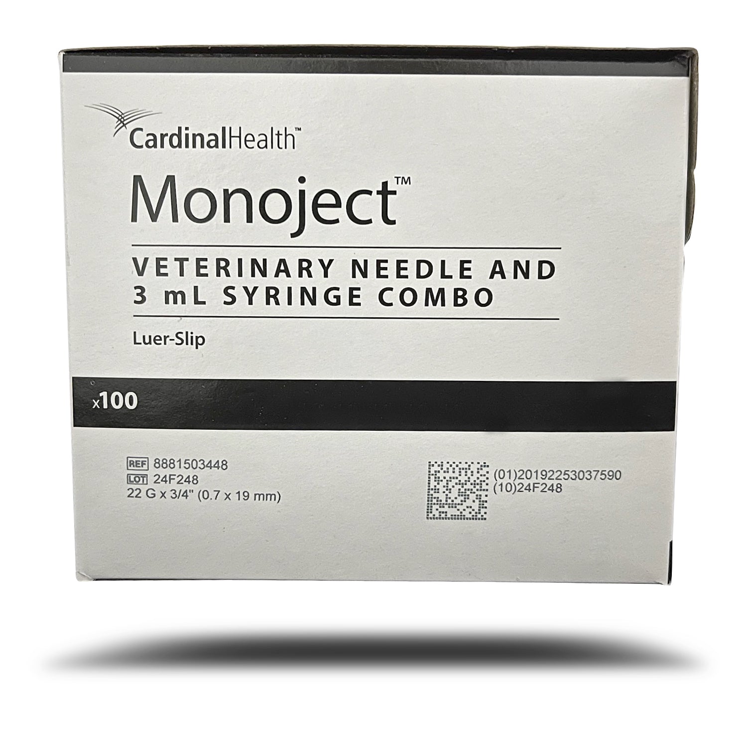 Monoject Syringes with Needles  3 cc LS with 22g x 3/4"