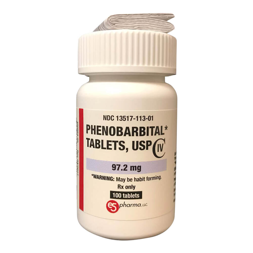 Rx Phenobarbital 97.2mg (1.5gr) x 100 tablets