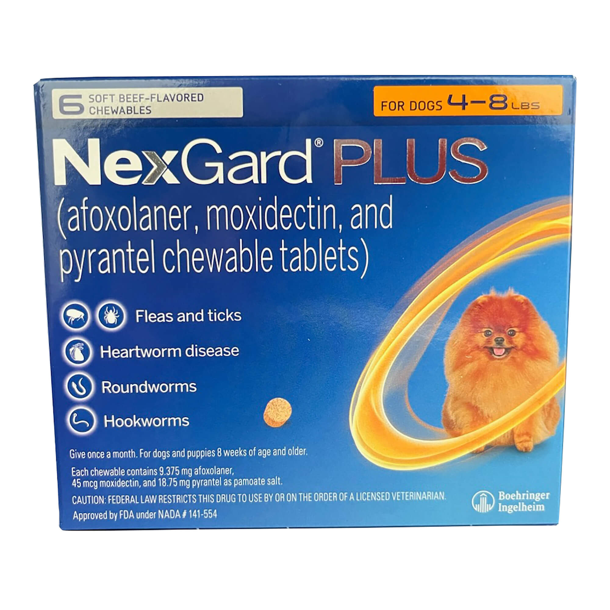 Rx Nexgard Plus, 4.1-8 lbs, 6pk