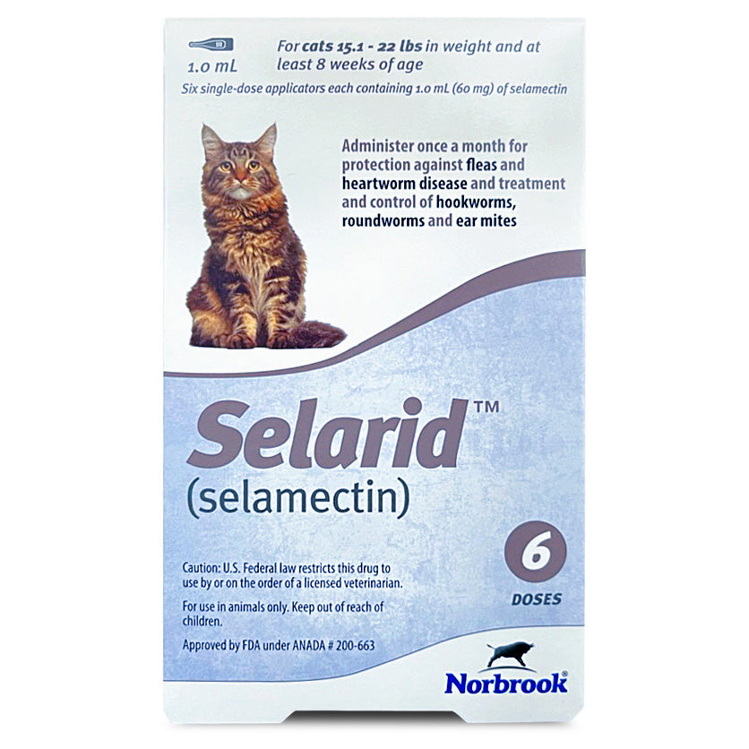 Rx Selarid 15-22lbs feline x 6 months