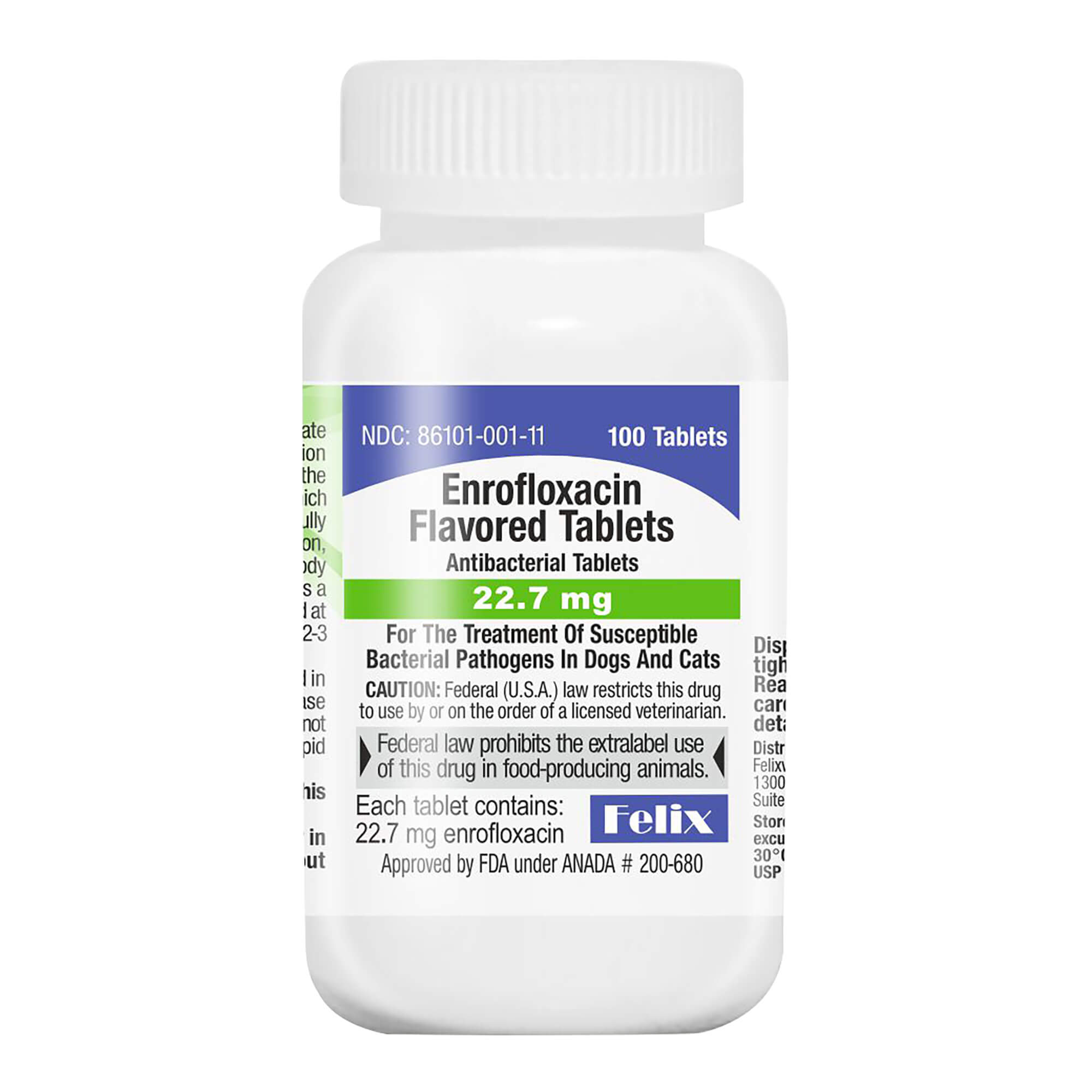 Rx Enrofloxacin Flavored Tablets 22.7mg, 100ct