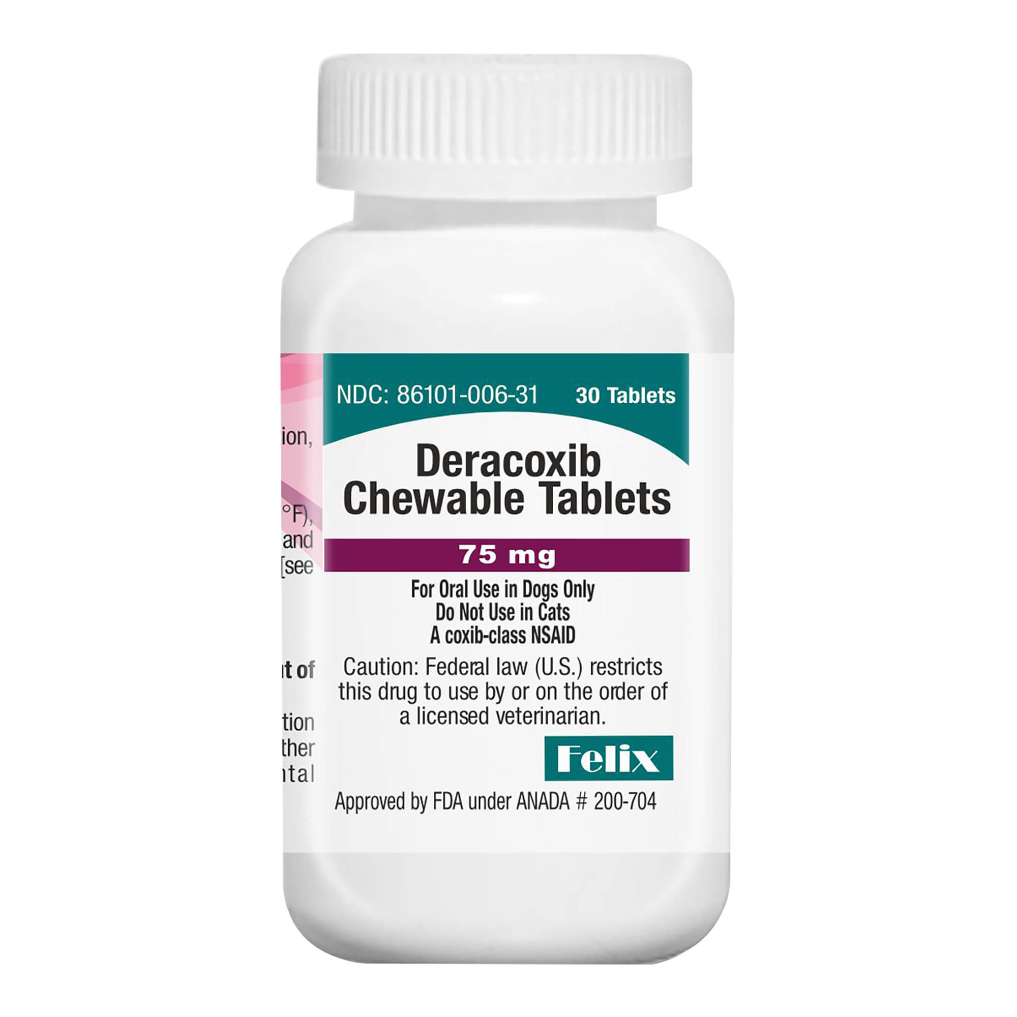 Rx Deracoxib Chewable Tablets 75mg, 30ct