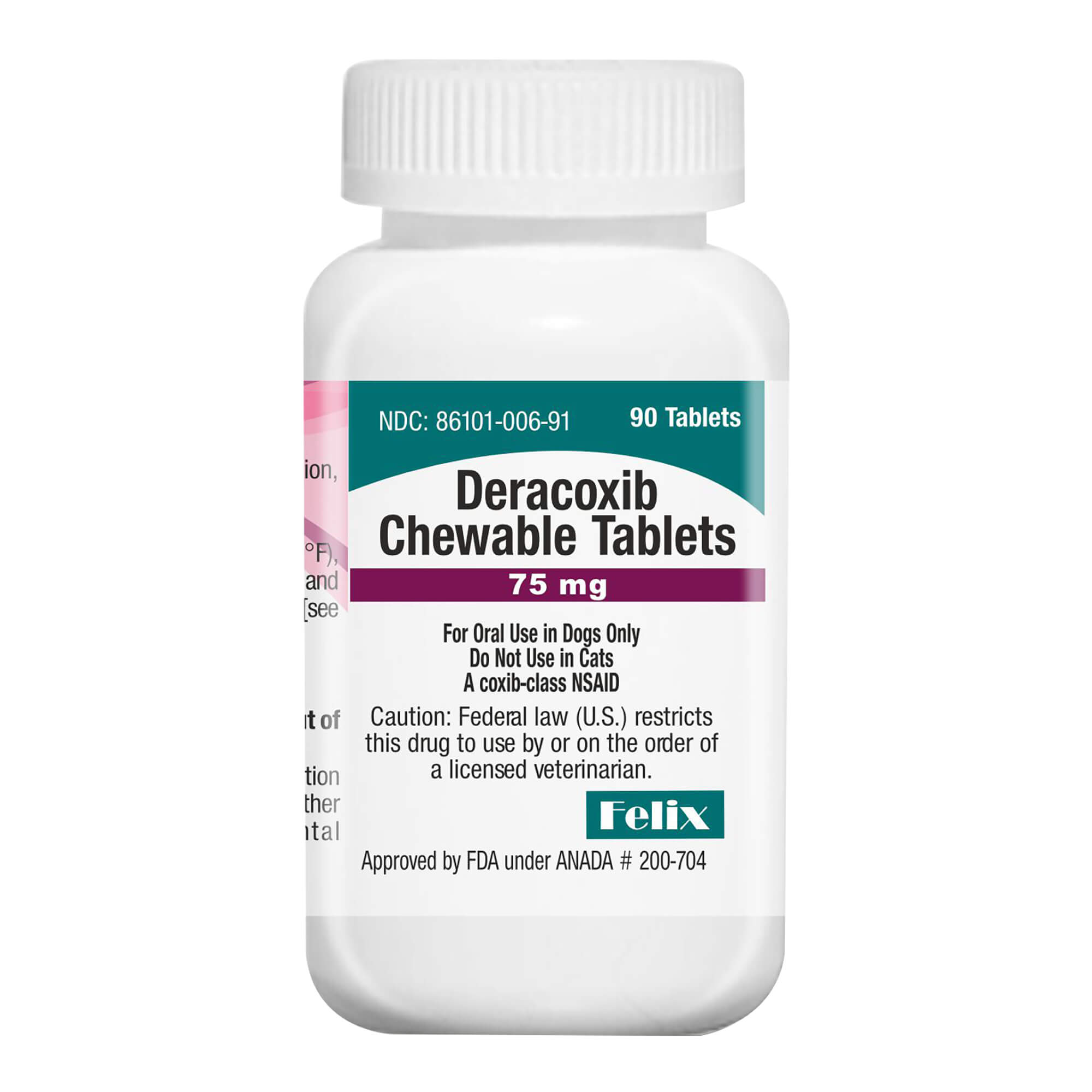 Rx Deracoxib Chewable Tablets 75mg, 90ct