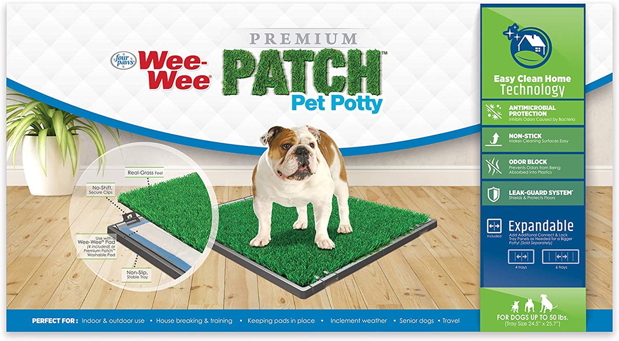 Four Paws WeeWee Premium Patch Potty With Grass Pad For Dogs 1ea/24.5 in X 25.7 in 1 ct