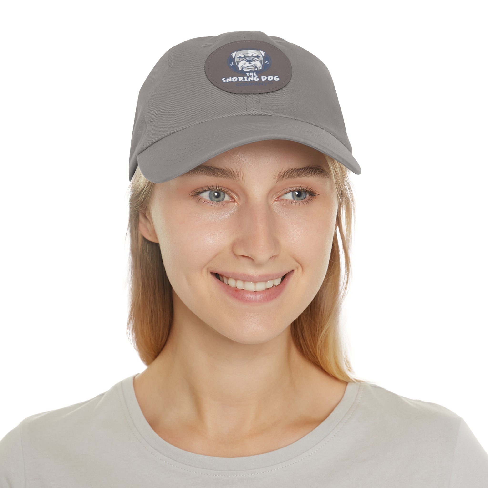 The Snoring Dog Company® Dad Hat with Leather Patch - Casual Wear for Dog Lovers