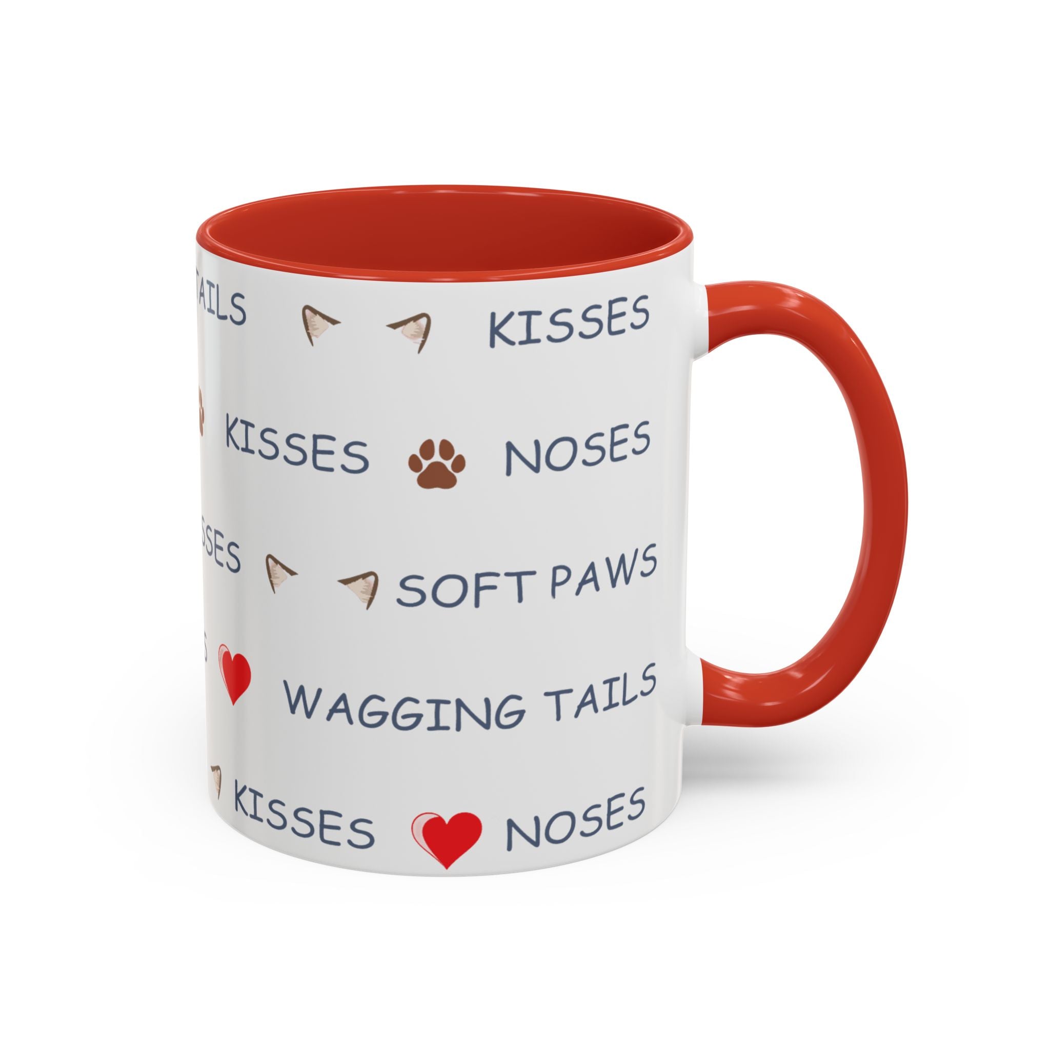 Warm & Fuzzy Pet Lover Collection - Wagging Tails & Kisses Design Mug