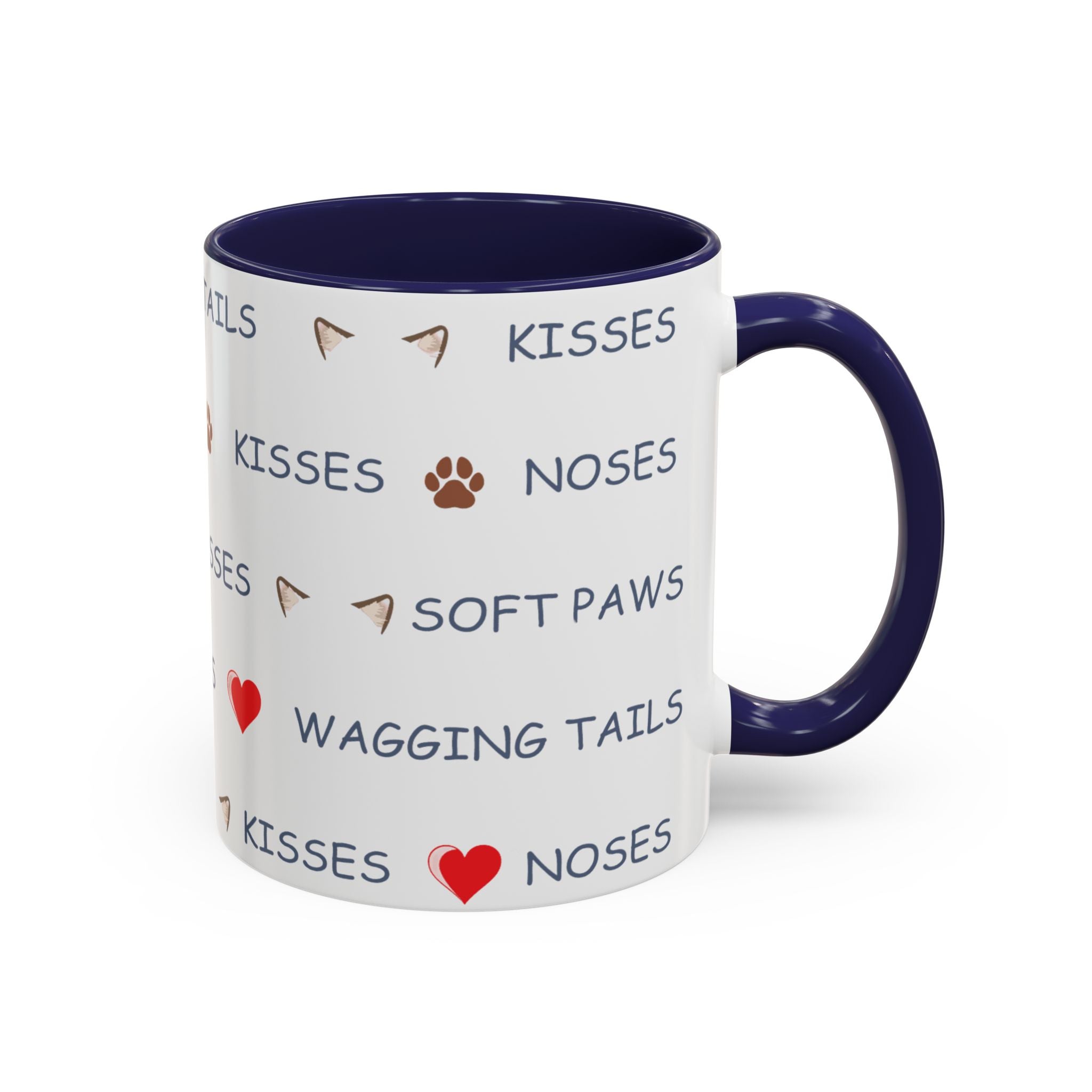 Warm & Fuzzy Pet Lover Collection - Wagging Tails & Kisses Design Mug