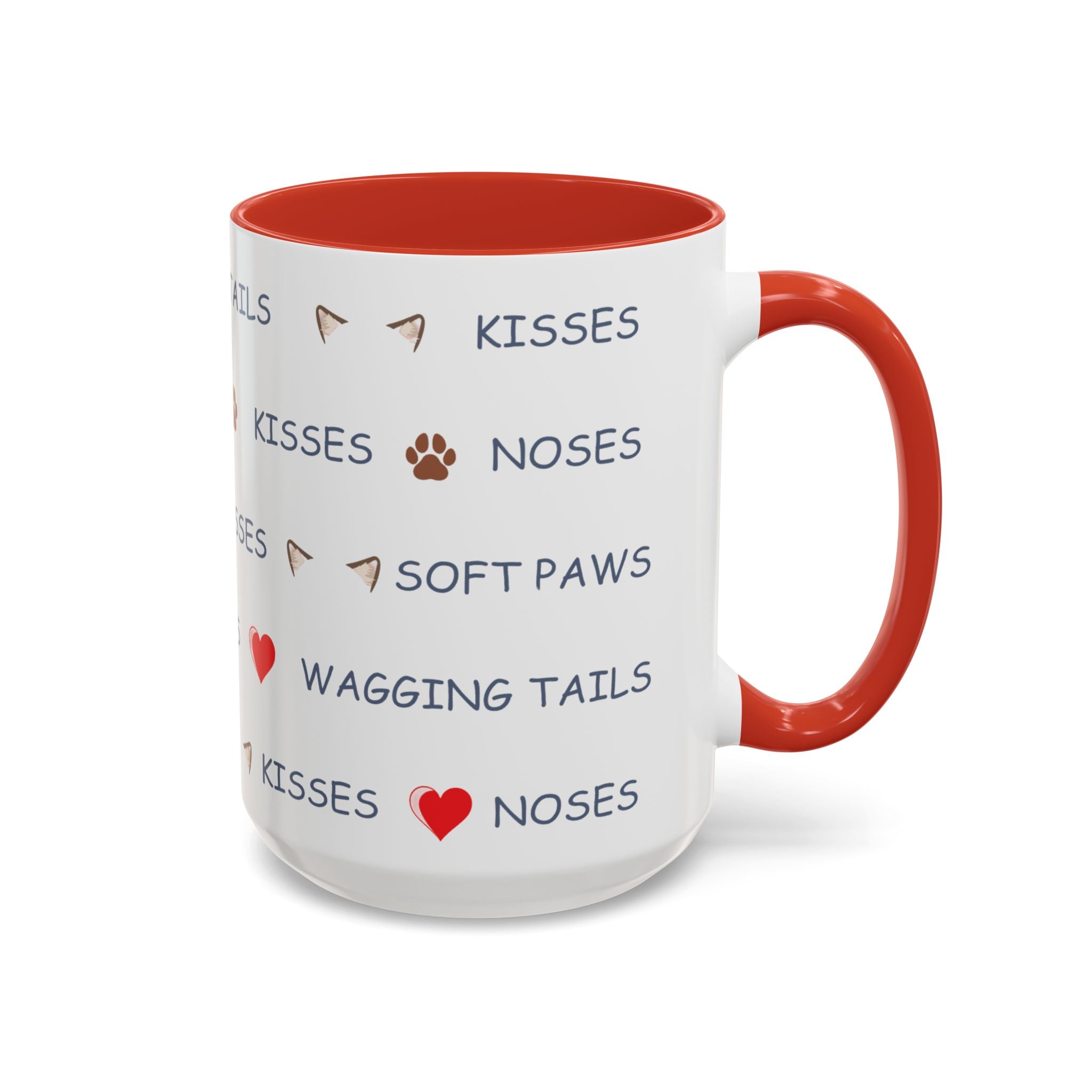 Warm & Fuzzy Pet Lover Collection - Wagging Tails & Kisses Design Mug