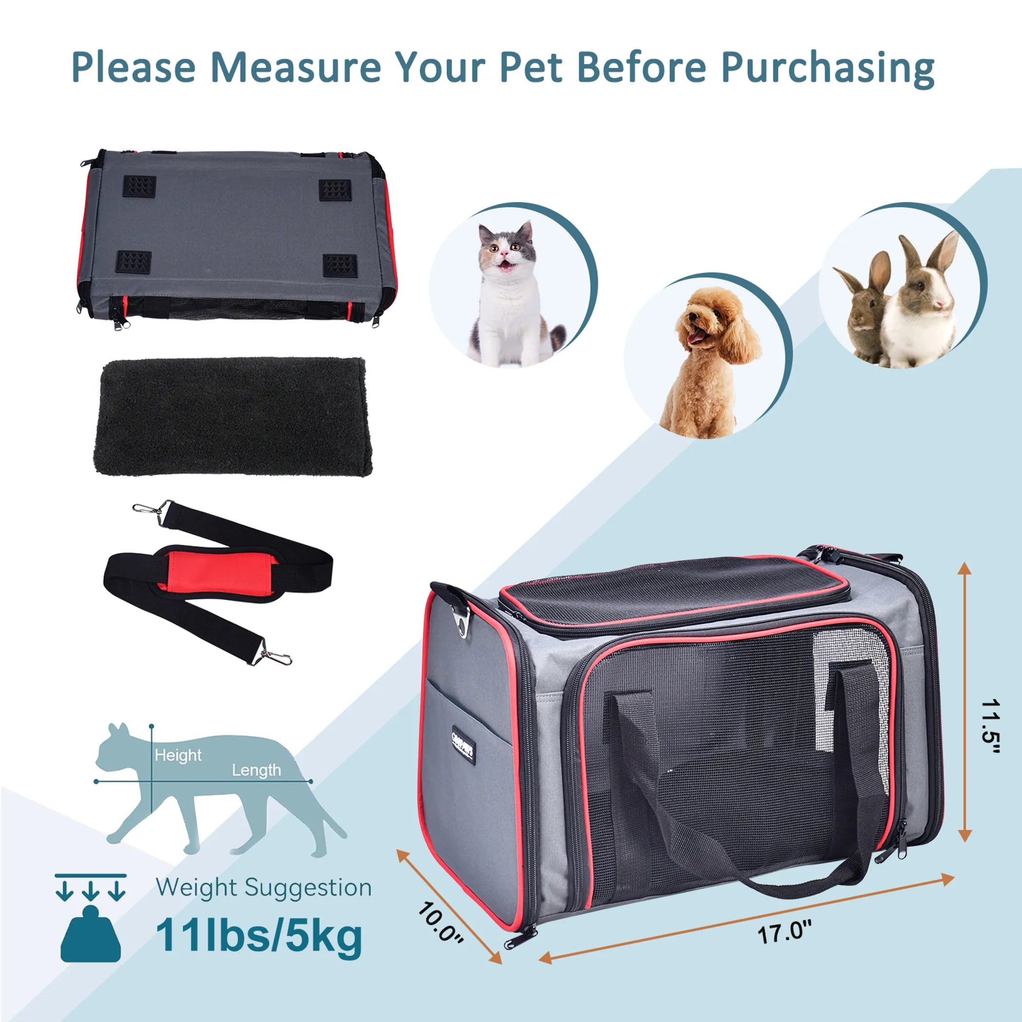 JESPET Soft-Sided Pet Carrier