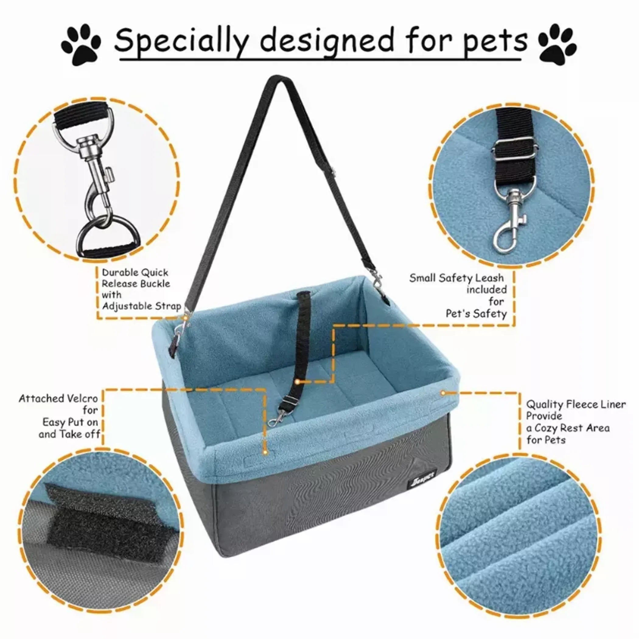 JESPET & GOOPAWS Portable Dog Booster Seat