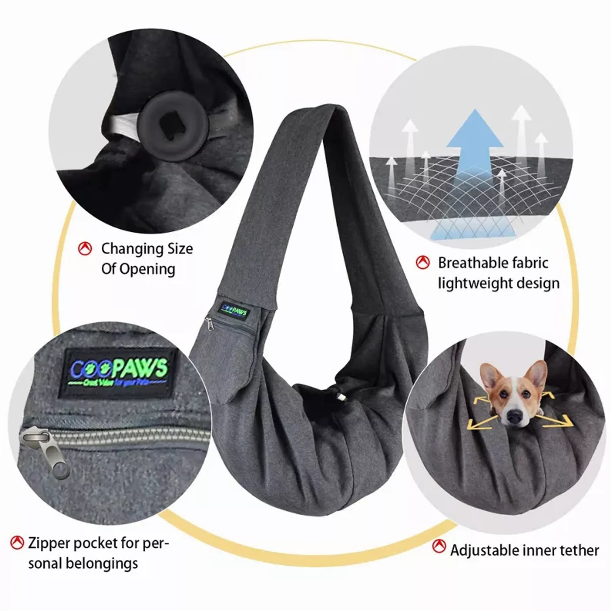 JESPET Comfy Pet Sling Carrier