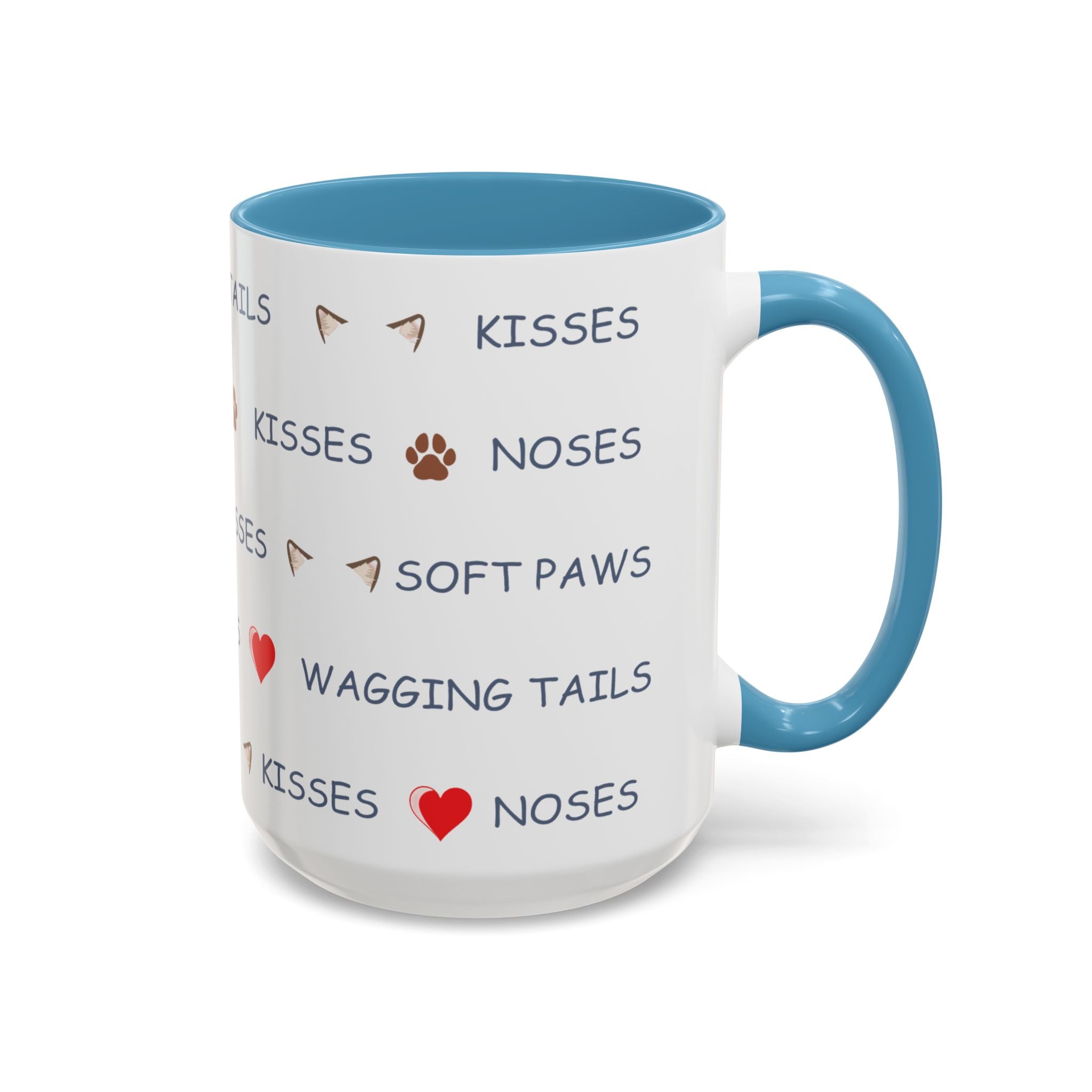 Warm & Fuzzy Pet Lover Collection - Wagging Tails & Kisses Design Mug