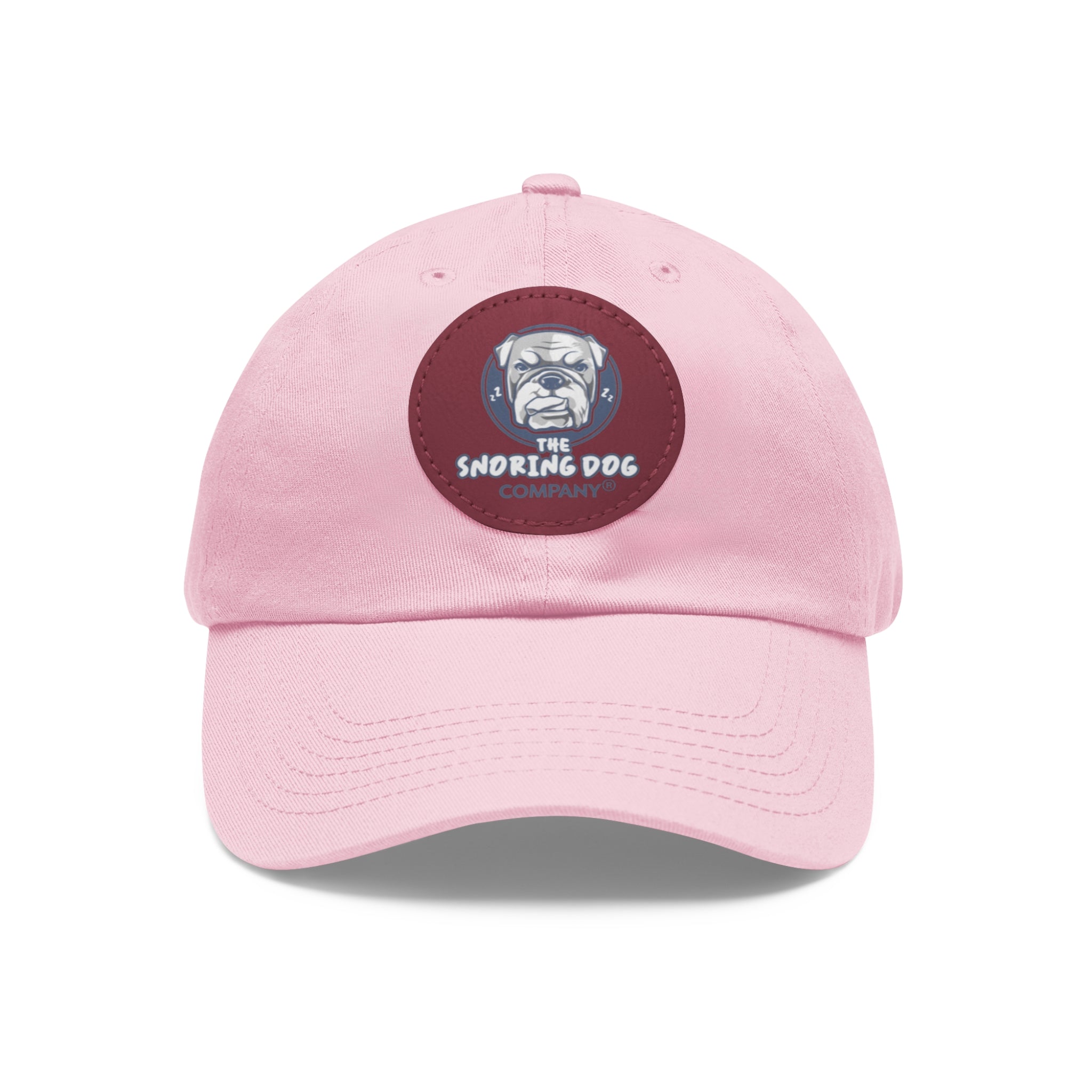The Snoring Dog Company® Dad Hat with Leather Patch - Casual Wear for Dog Lovers