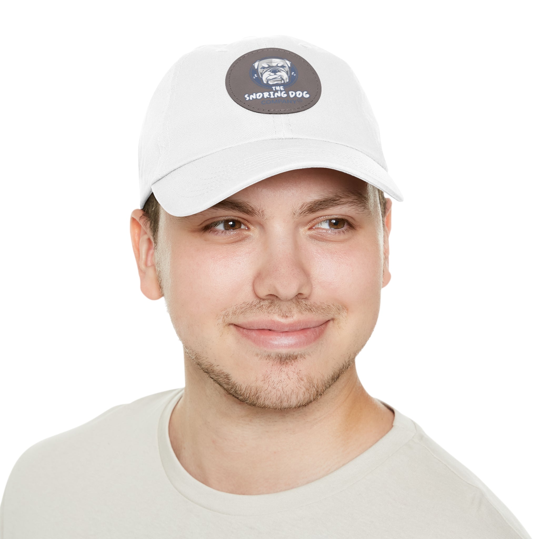 The Snoring Dog Company® Dad Hat with Leather Patch - Casual Wear for Dog Lovers