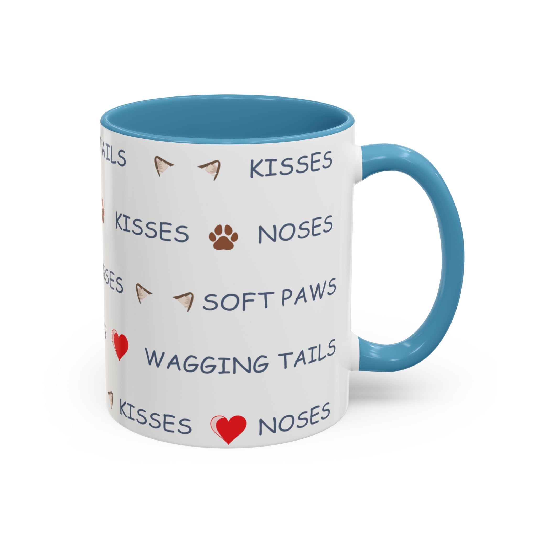 Warm & Fuzzy Pet Lover Collection - Wagging Tails & Kisses Design Mug