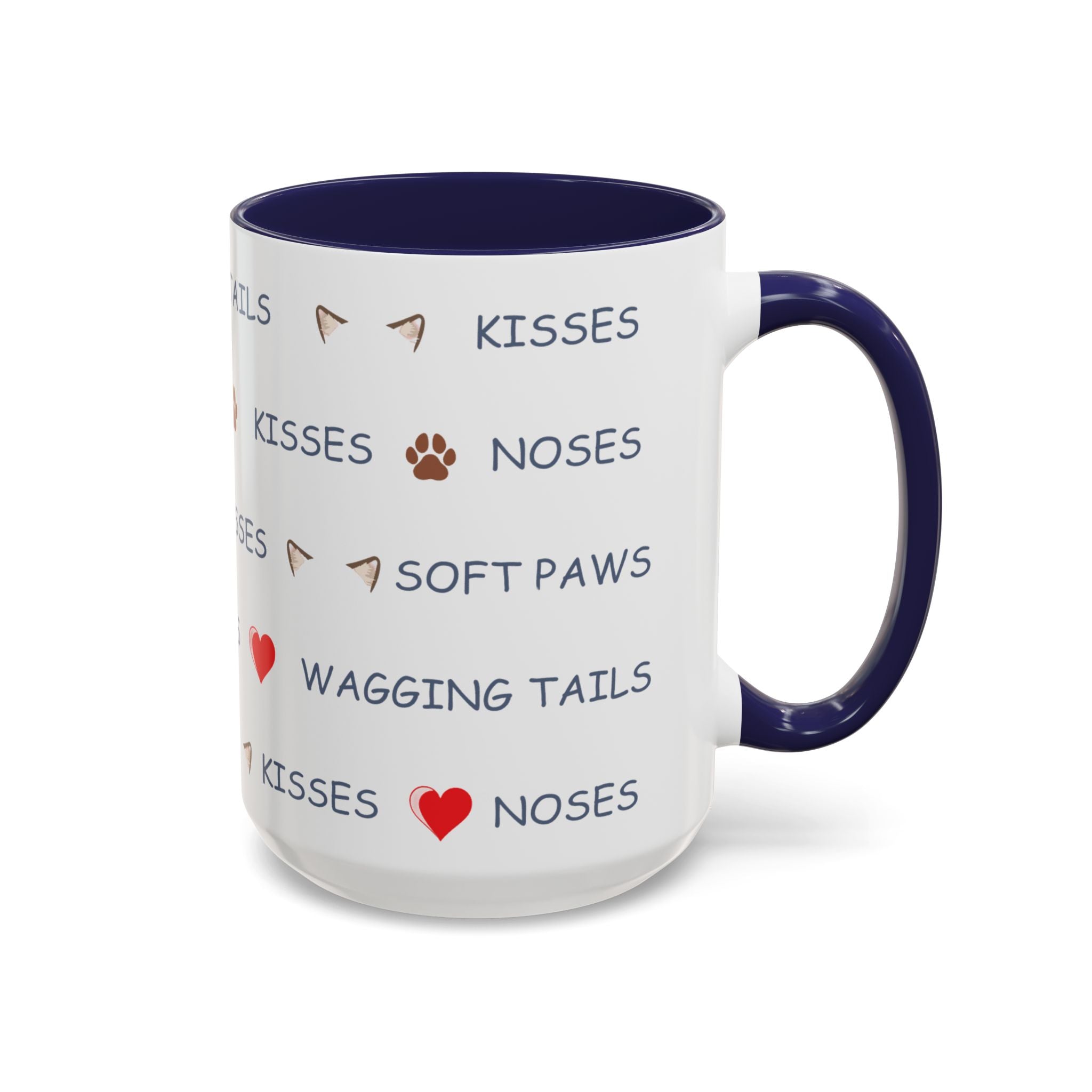 Warm & Fuzzy Pet Lover Collection - Wagging Tails & Kisses Design Mug