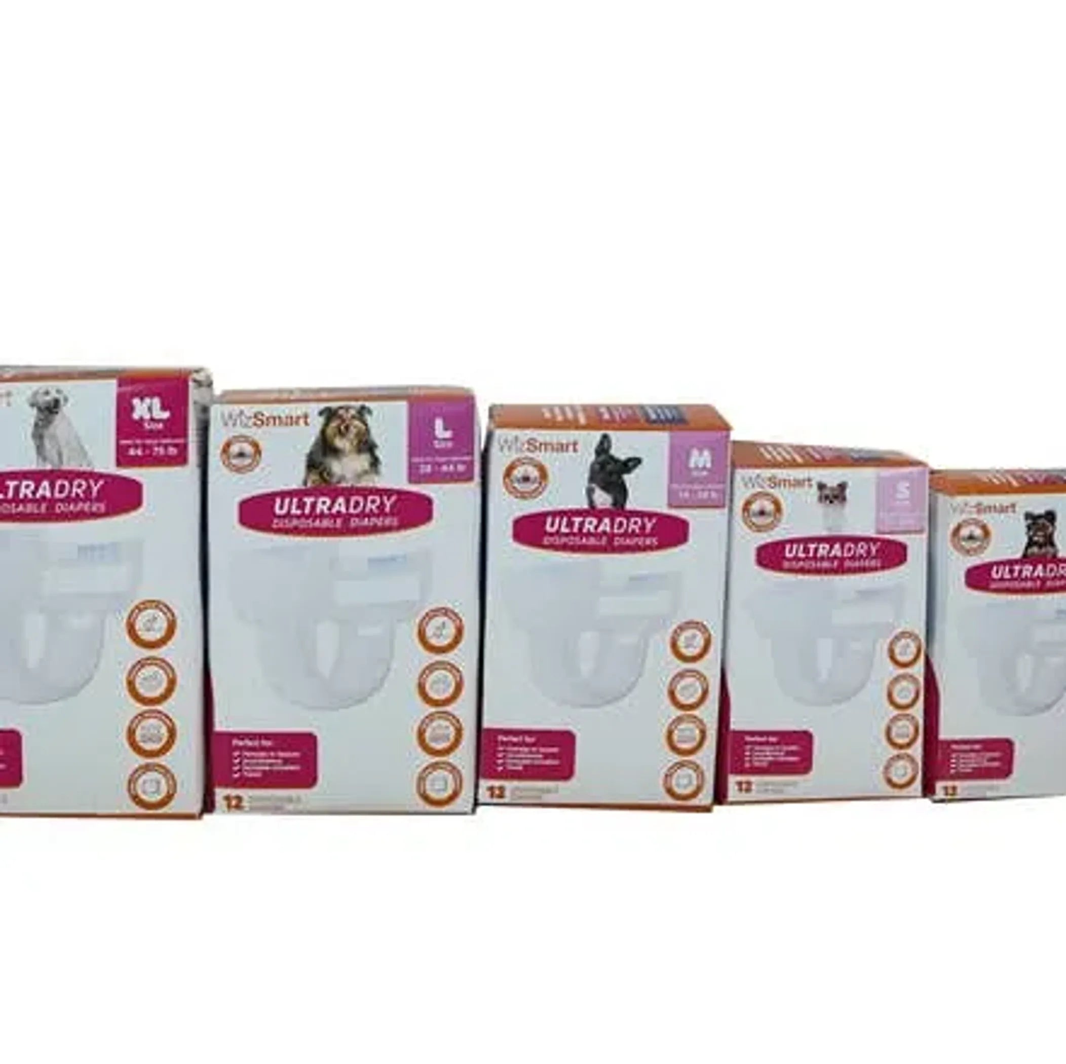 WizSmart UltraDry Dog Diapers – Disposable & Leak-Proof