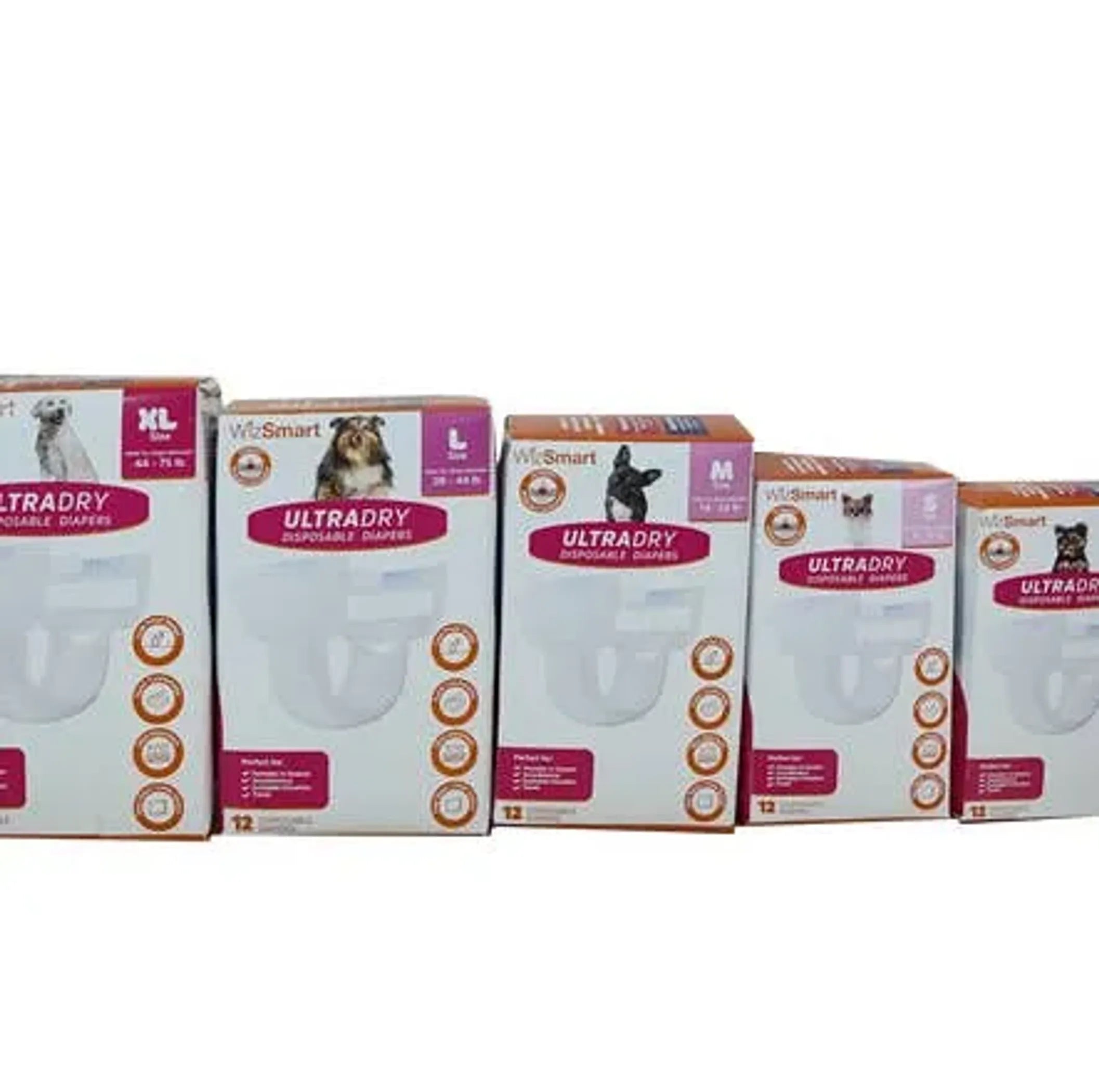 WizSmart UltraDry Dog Diapers – Disposable & Leak-Proof