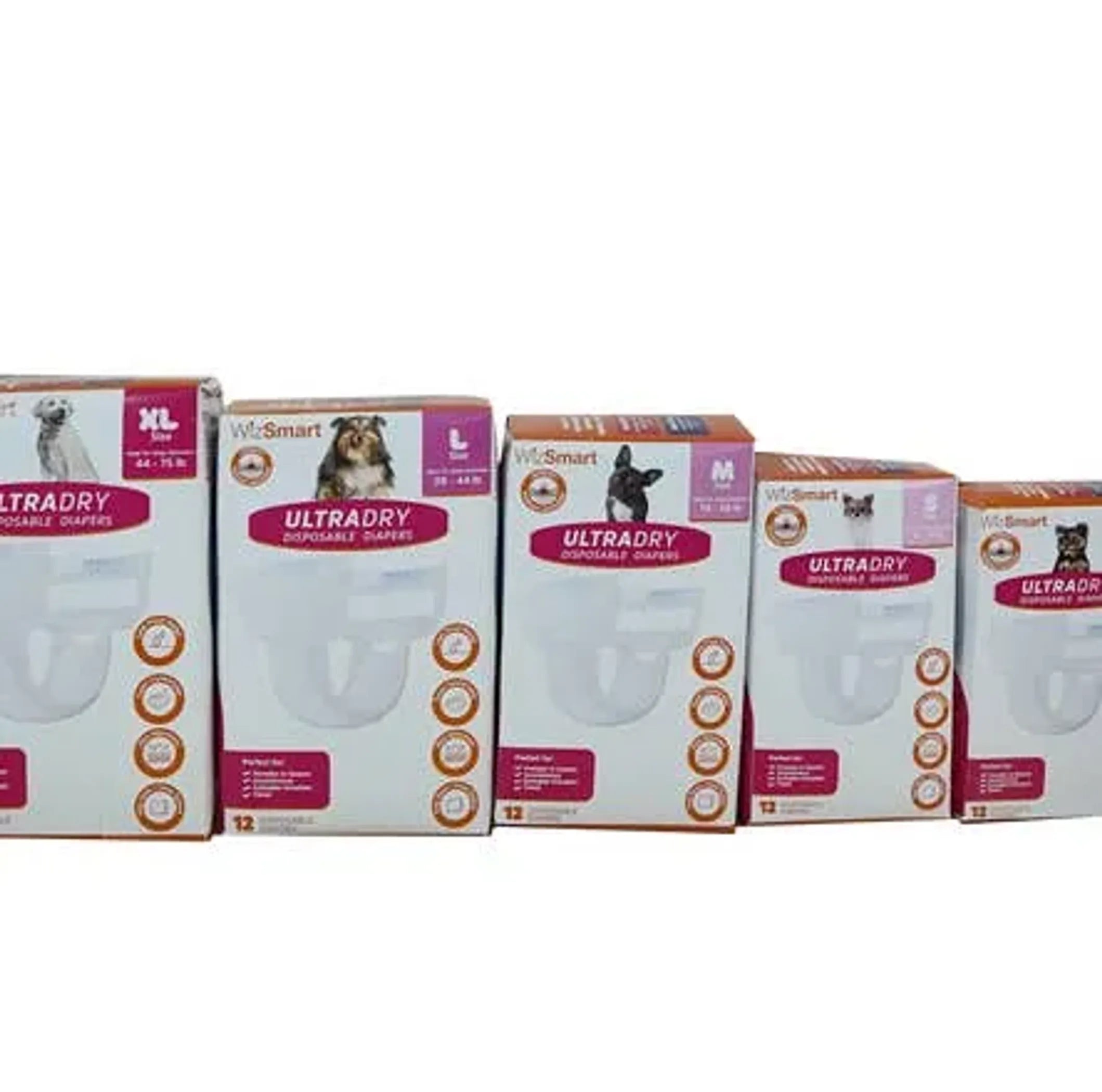 WizSmart UltraDry Dog Diapers – Disposable & Leak-Proof