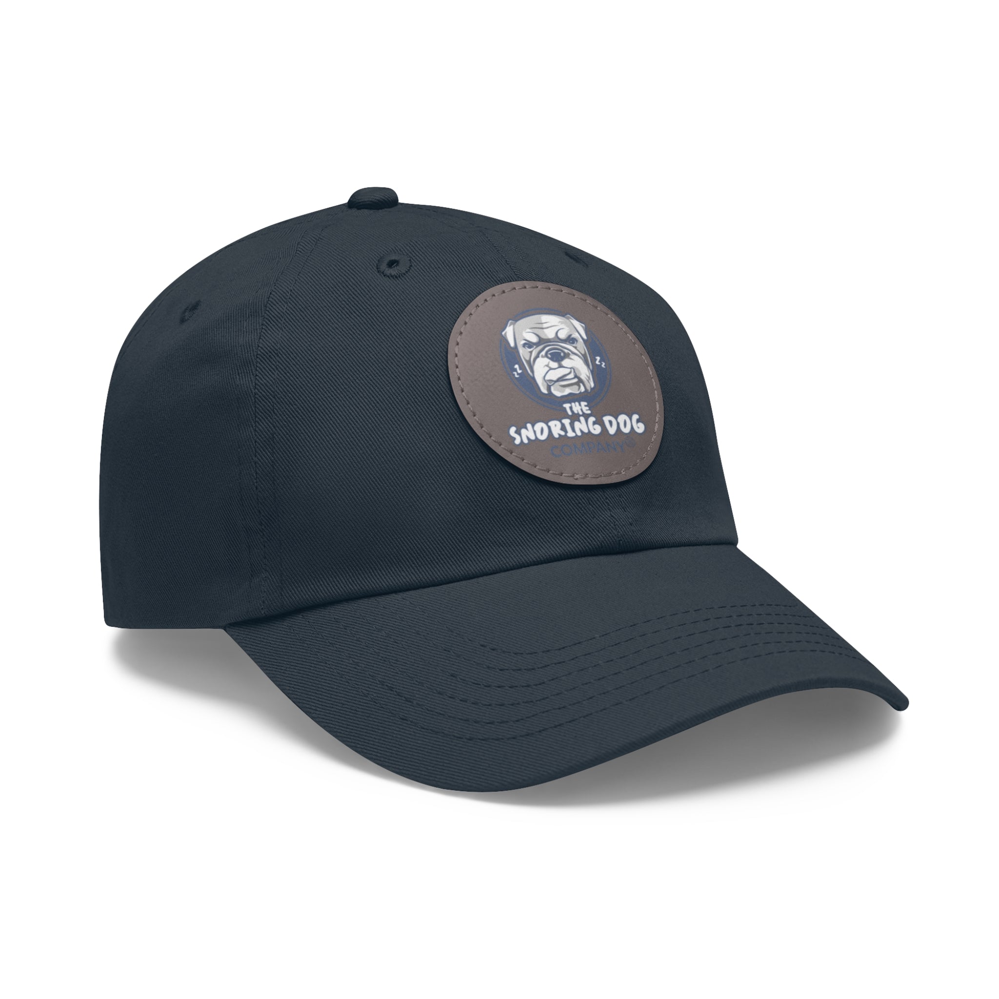 The Snoring Dog Company® Dad Hat with Leather Patch - Casual Wear for Dog Lovers