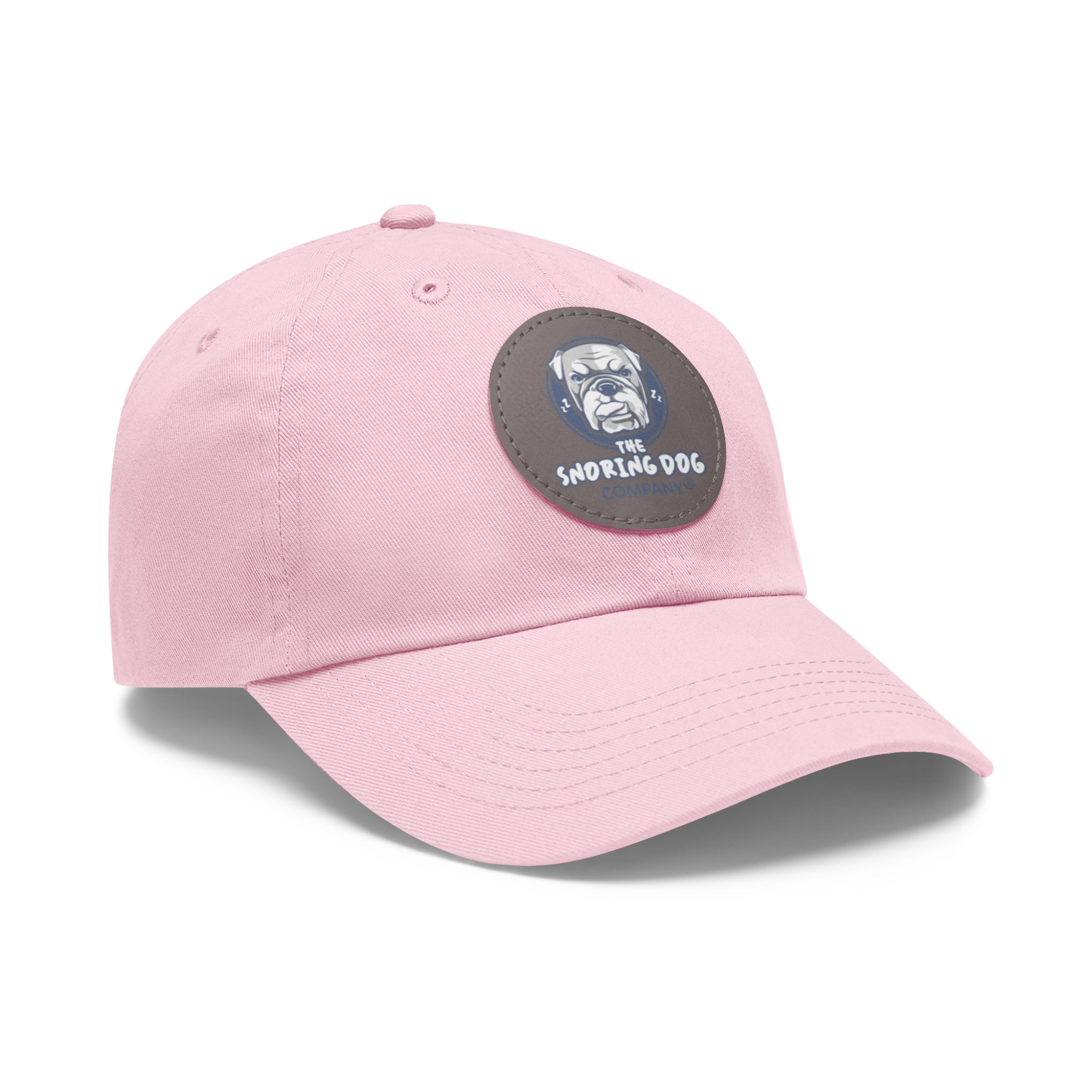 The Snoring Dog Company® Dad Hat with Leather Patch - Casual Wear for Dog Lovers