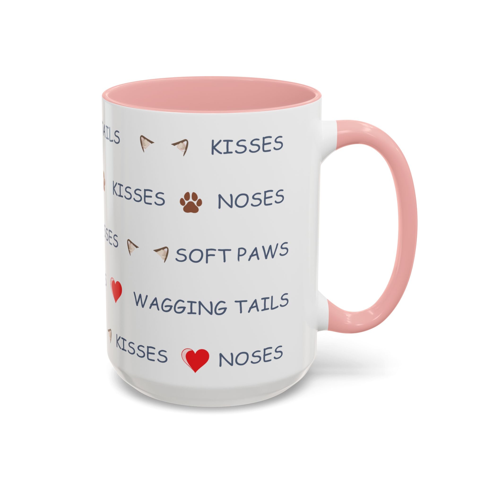 Warm & Fuzzy Pet Lover Collection - Wagging Tails & Kisses Design Mug
