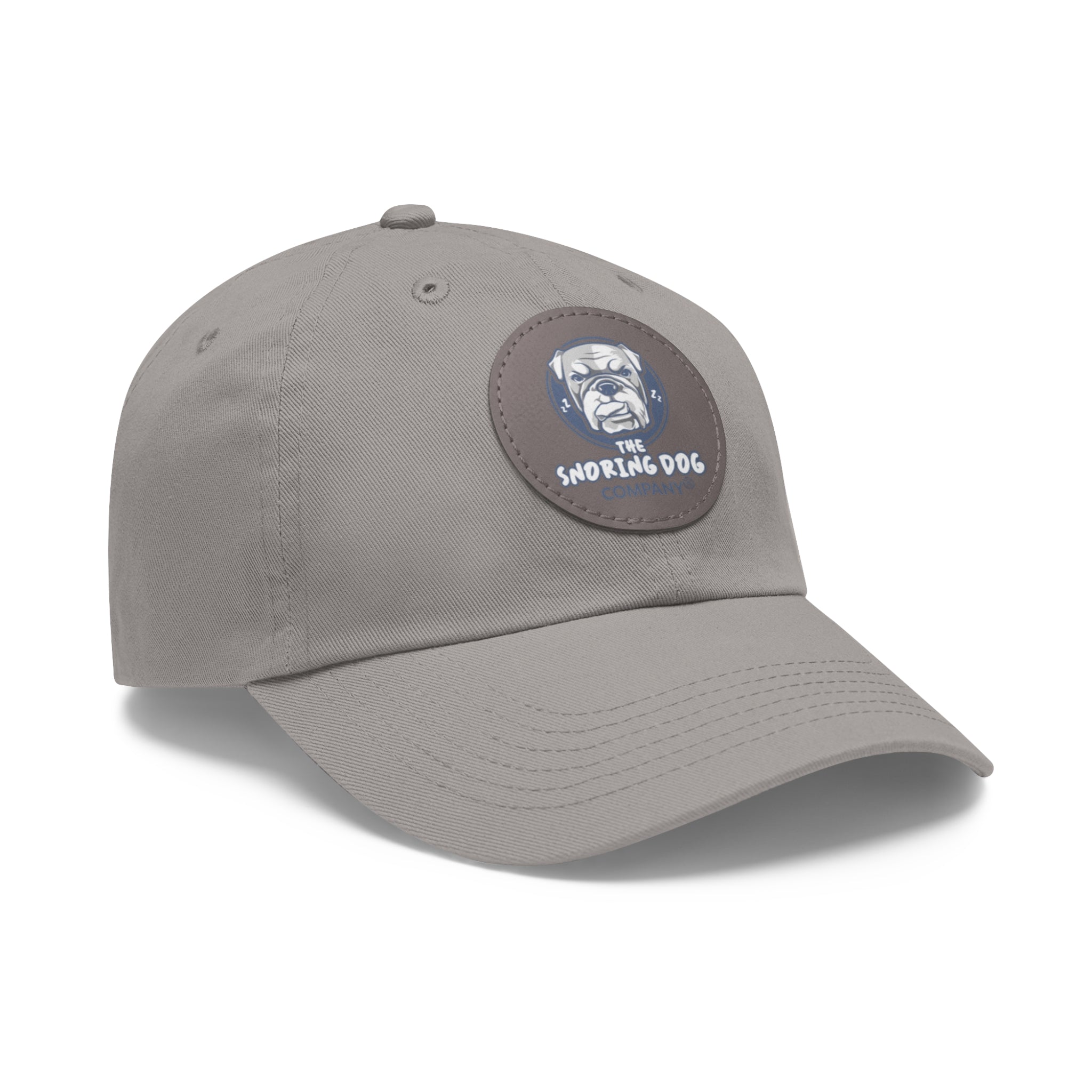 The Snoring Dog Company® Dad Hat with Leather Patch - Casual Wear for Dog Lovers